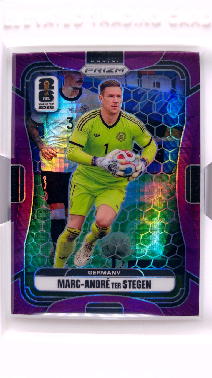 2026 Panini Prizm FIFA World Cup Soccer Marc-Andre ter Stegen #48 Purple Hyper #210/299 — Front