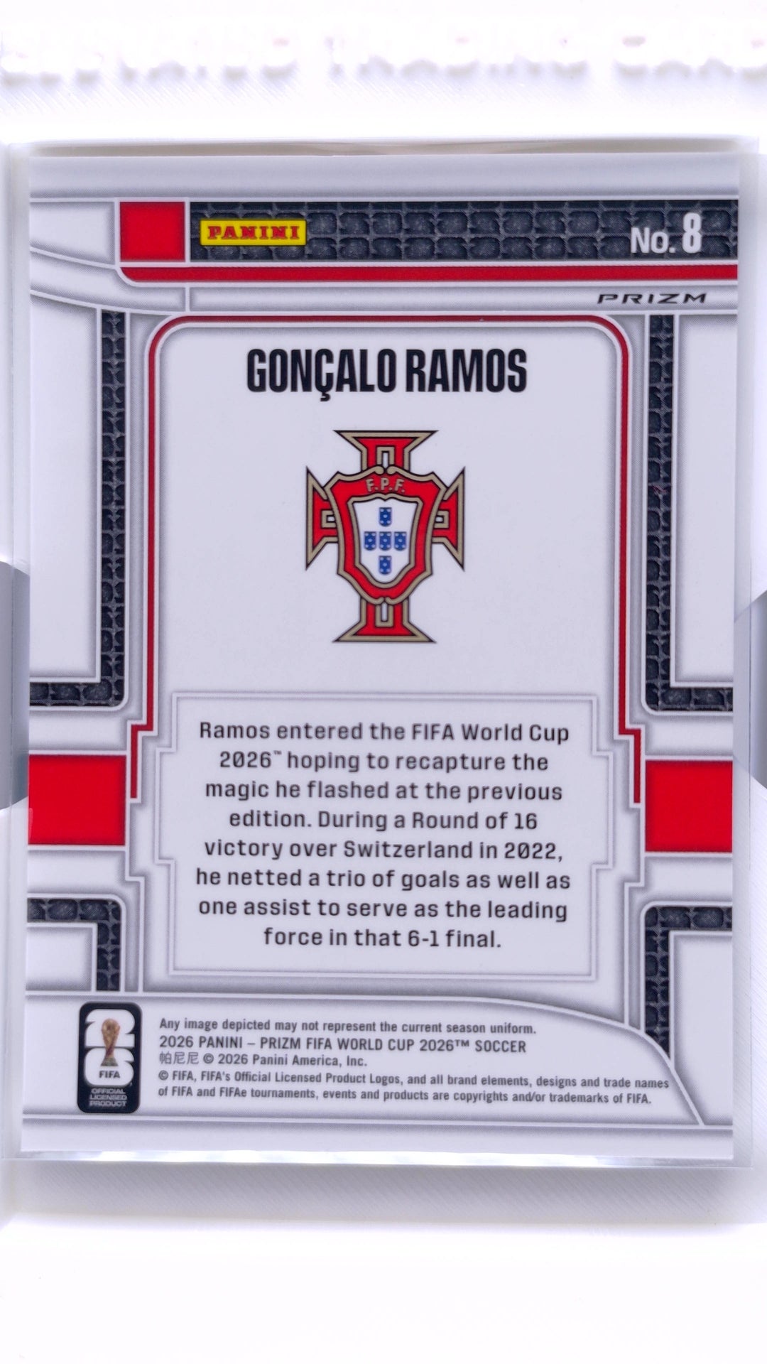 #8 Goncalo Ramos Scorers Club Silver - back