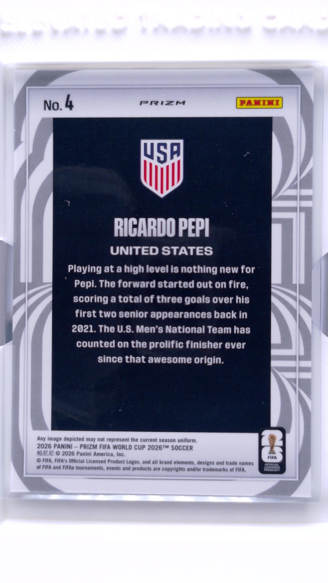 #4 Ricardo Pepi Screamers - back
