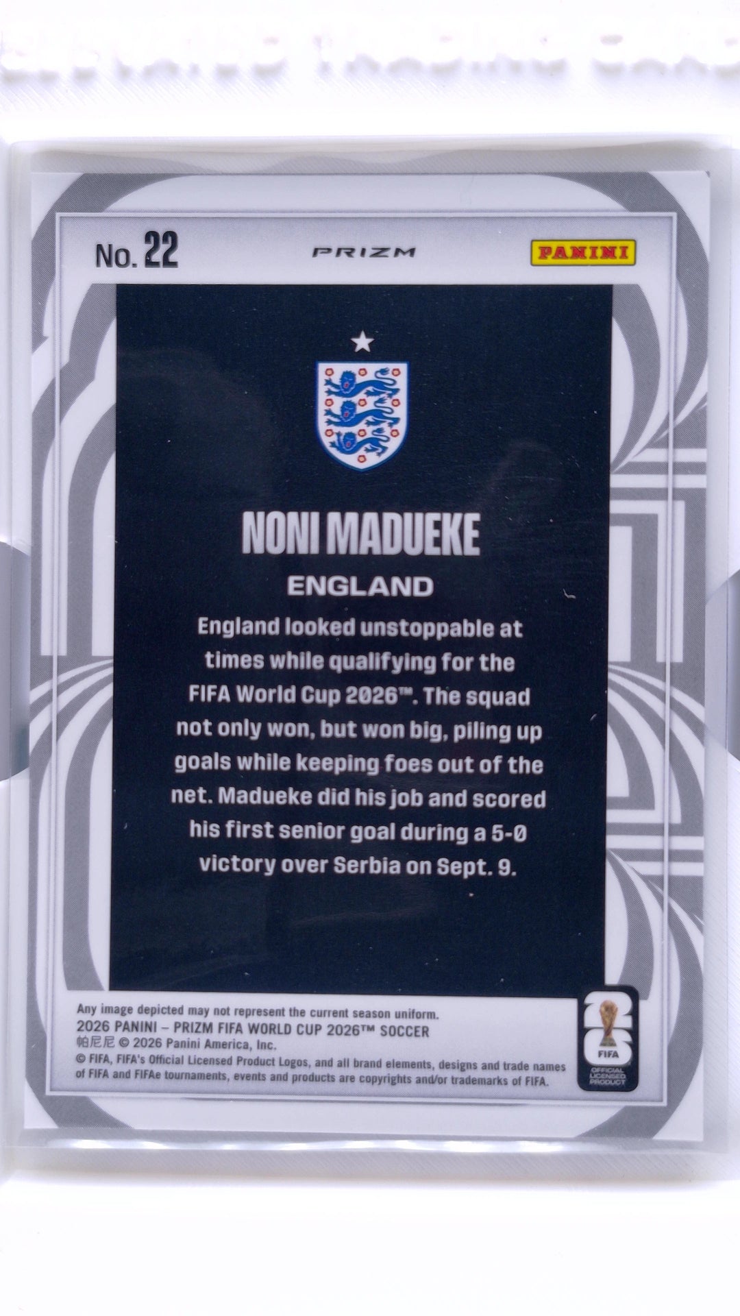 #22 Noni Madueke Screamers - back