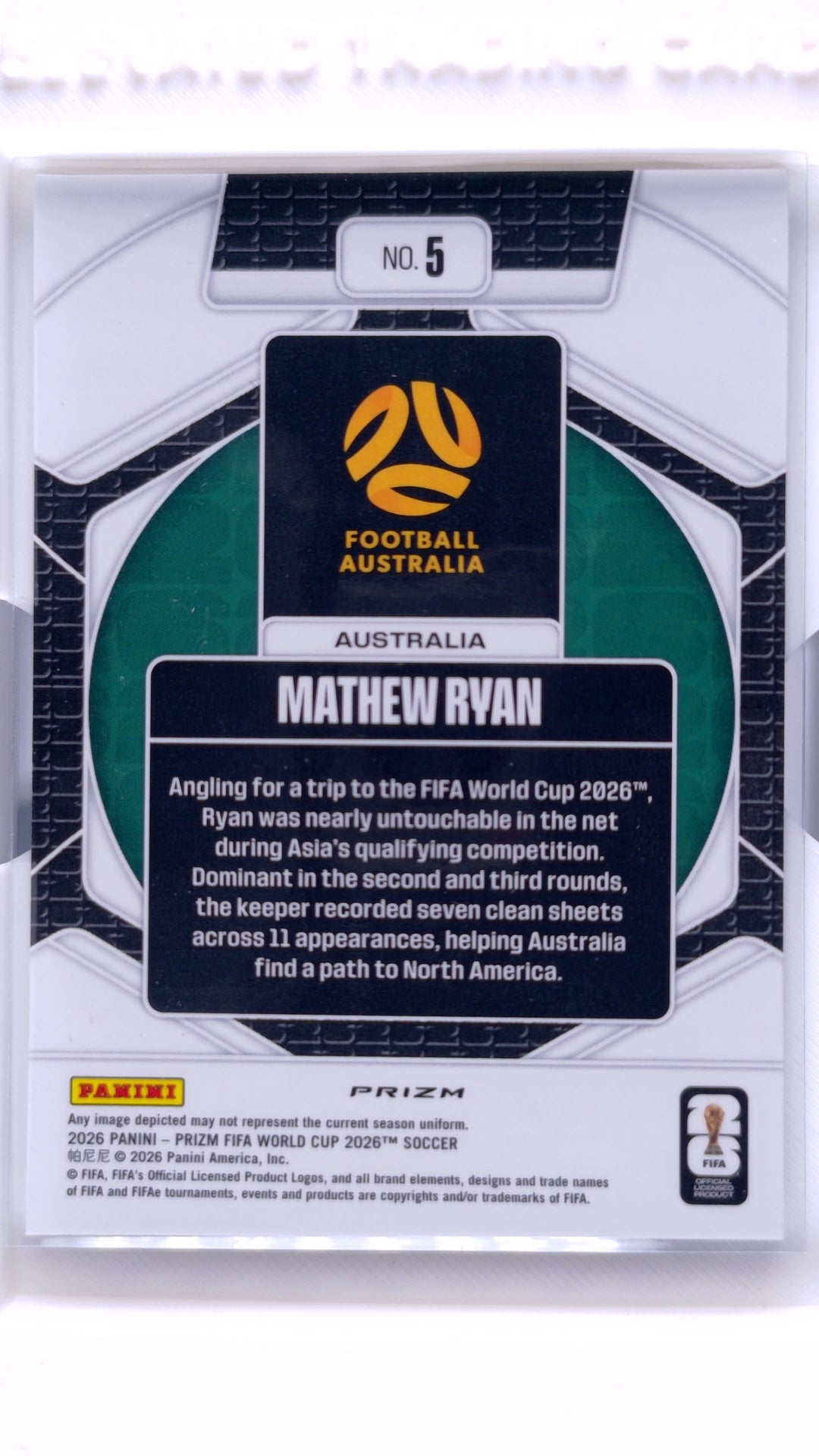 #5 Mathew Ryan Trophy Hunting Silver - back