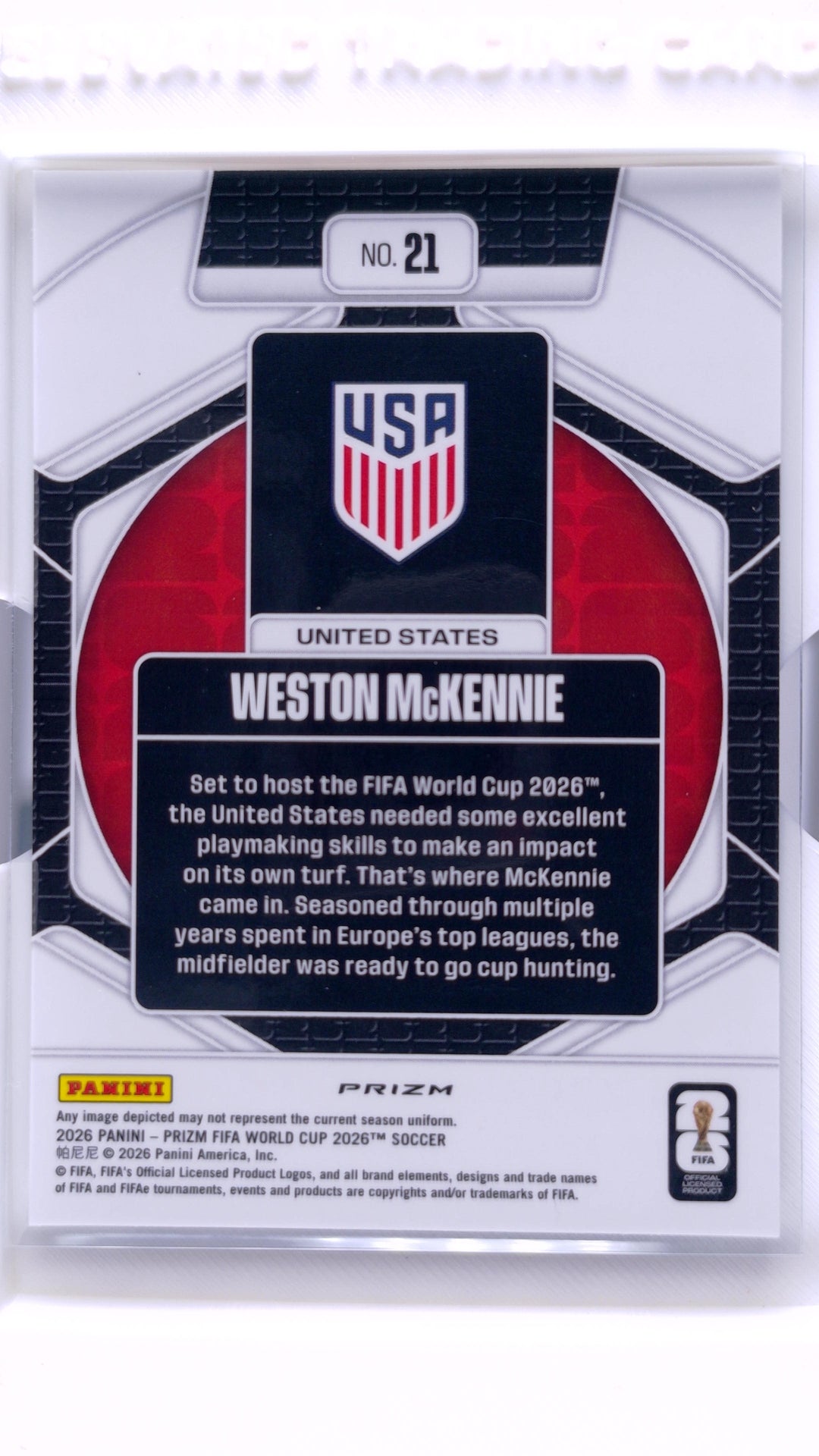 #21 Weston McKennie Trophy Hunting - back
