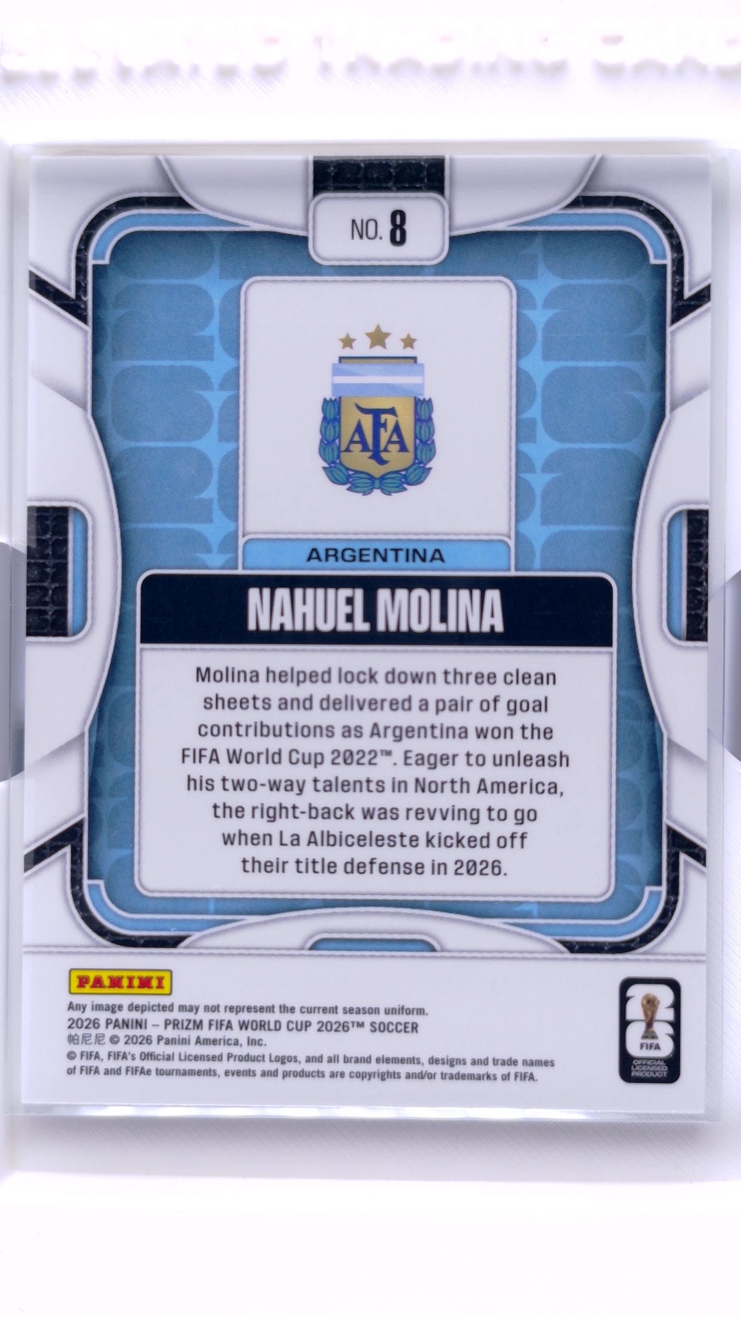 #8 Nahuel Molina - back