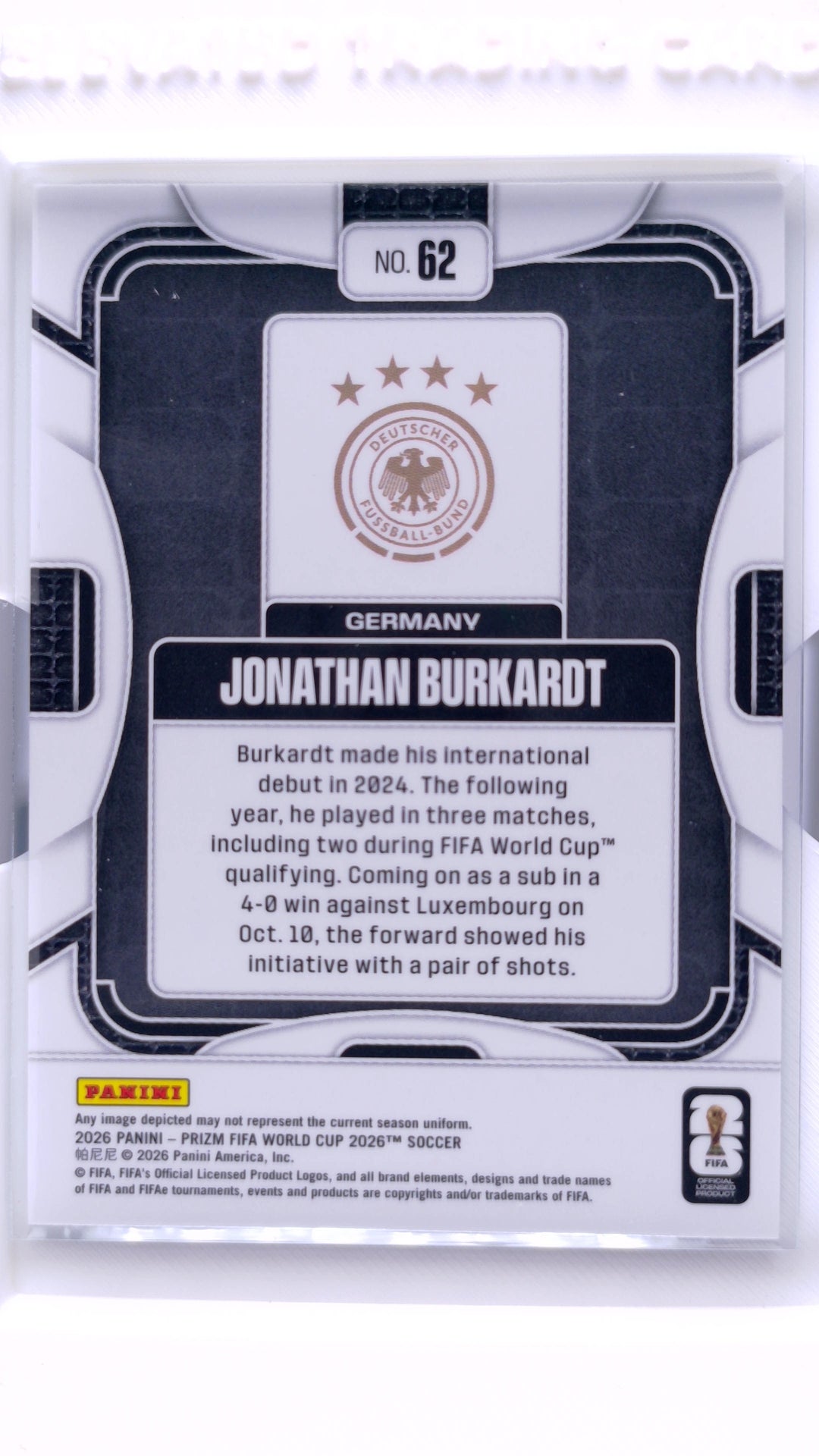#62 Jonathan Burkardt - back