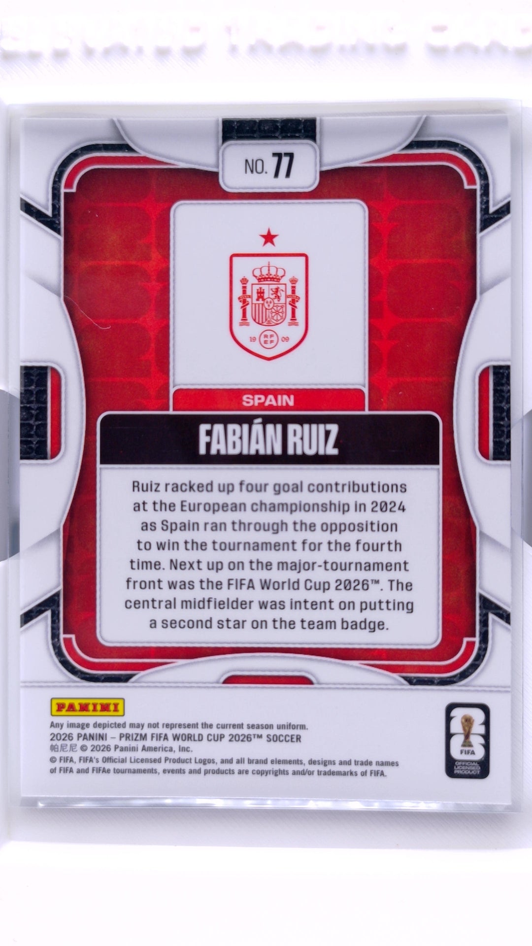 #77 Fabian Ruiz - back