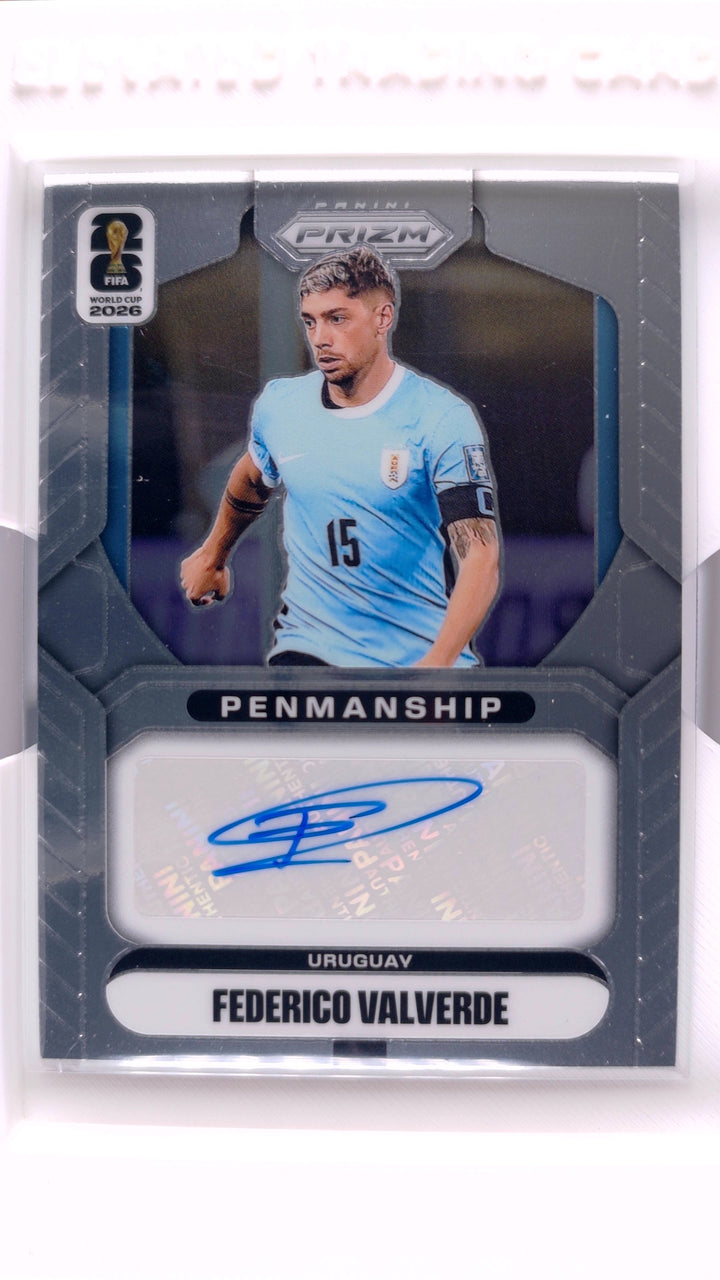 2026 Panini Prizm FIFA World Cup Soccer Federico Valverde #10 Penmanship Auto — Front