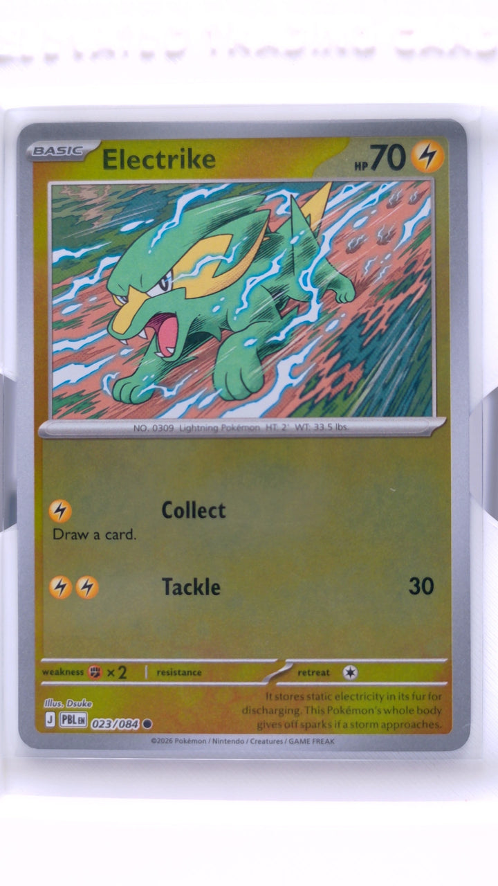 Pokémon TCG: Mega Evolution — Pitch Black Electrike #023/084 Common Reverse Holo — Front