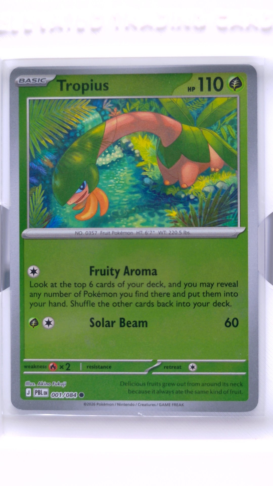 #1 Tropius Reverse Holo Common - front