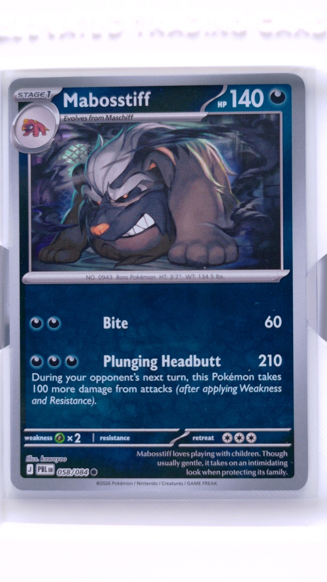 #58 Mabosstiff Reverse Holo Common - front