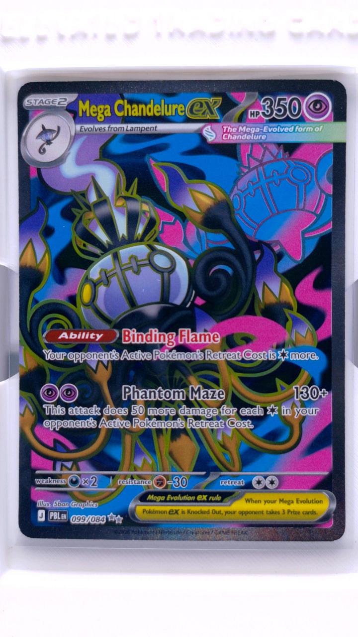 Pokémon TCG: Mega Evolution — Pitch Black Mega Chandelure ex #099/084 Ultra Rare — Front