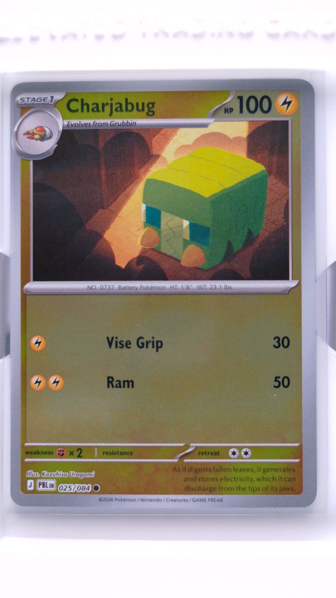 #25 Charjabug Reverse Holo Common - front