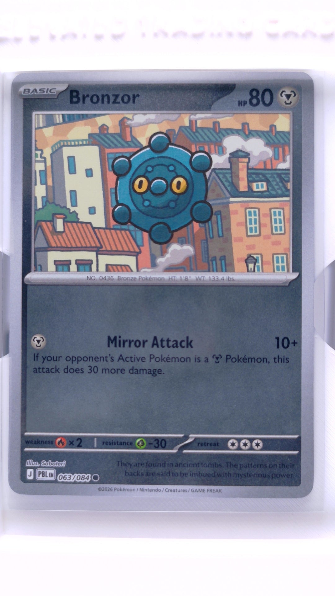 #63 Bronzor Reverse Holo Common - front