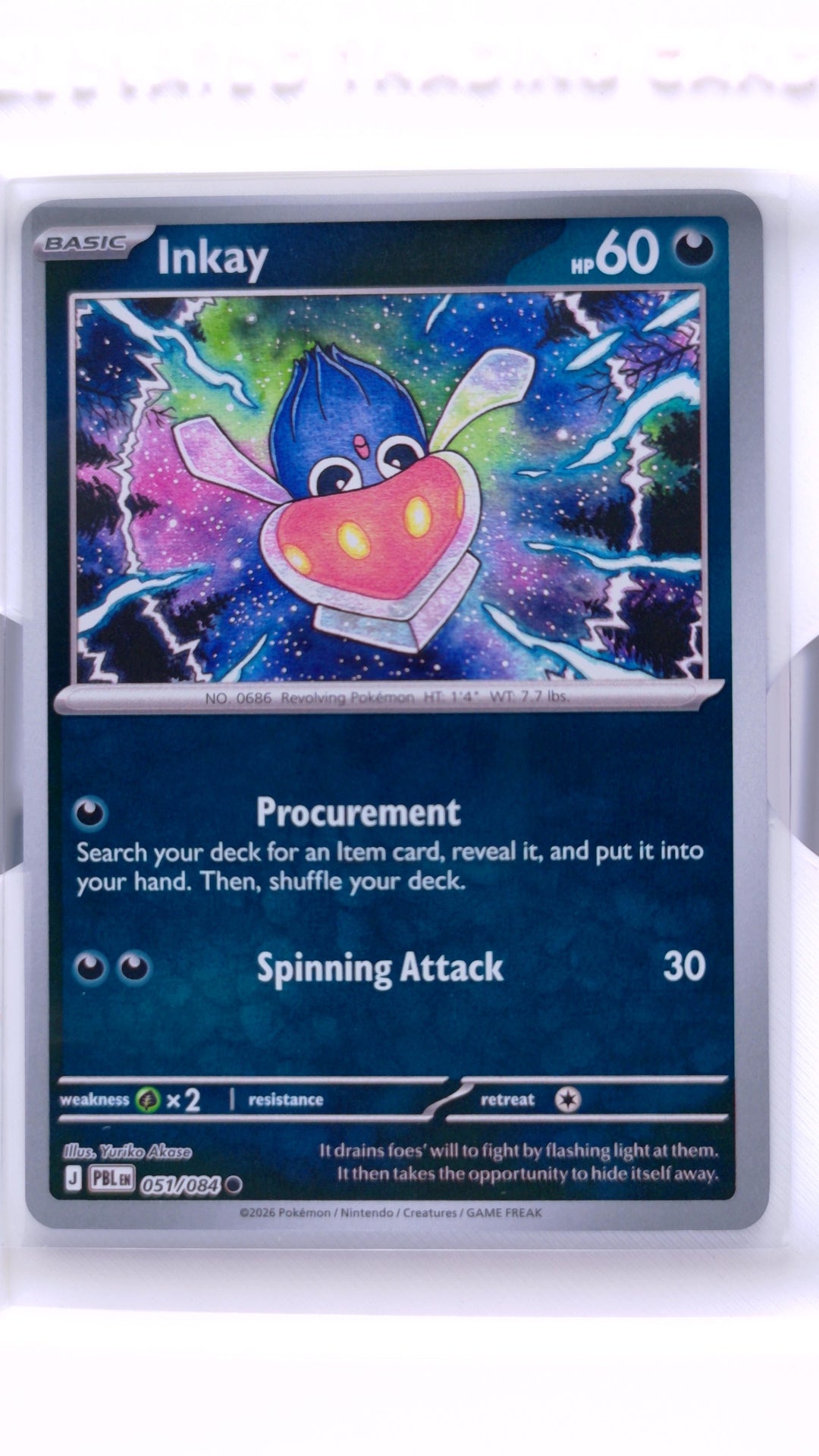 #51 Inkay Reverse Holo Common - front