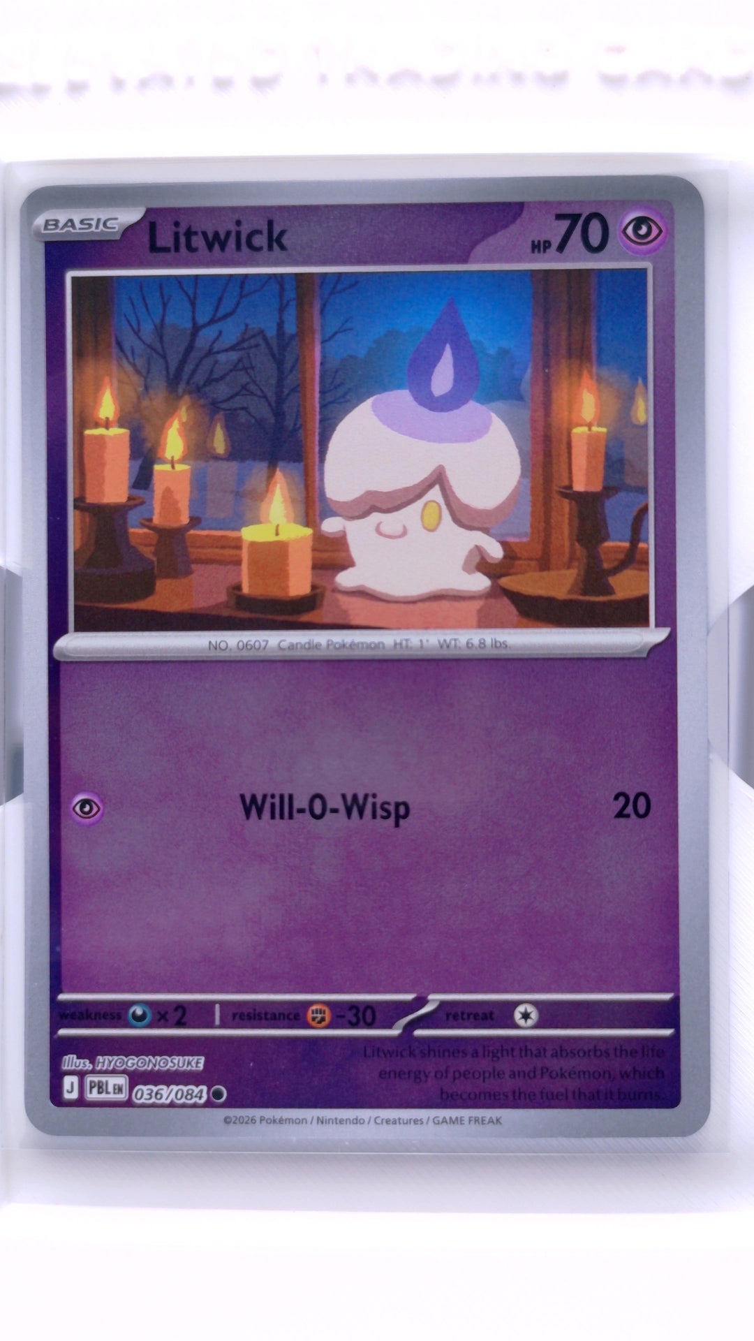 #36 Litwick Reverse Holo Common - front