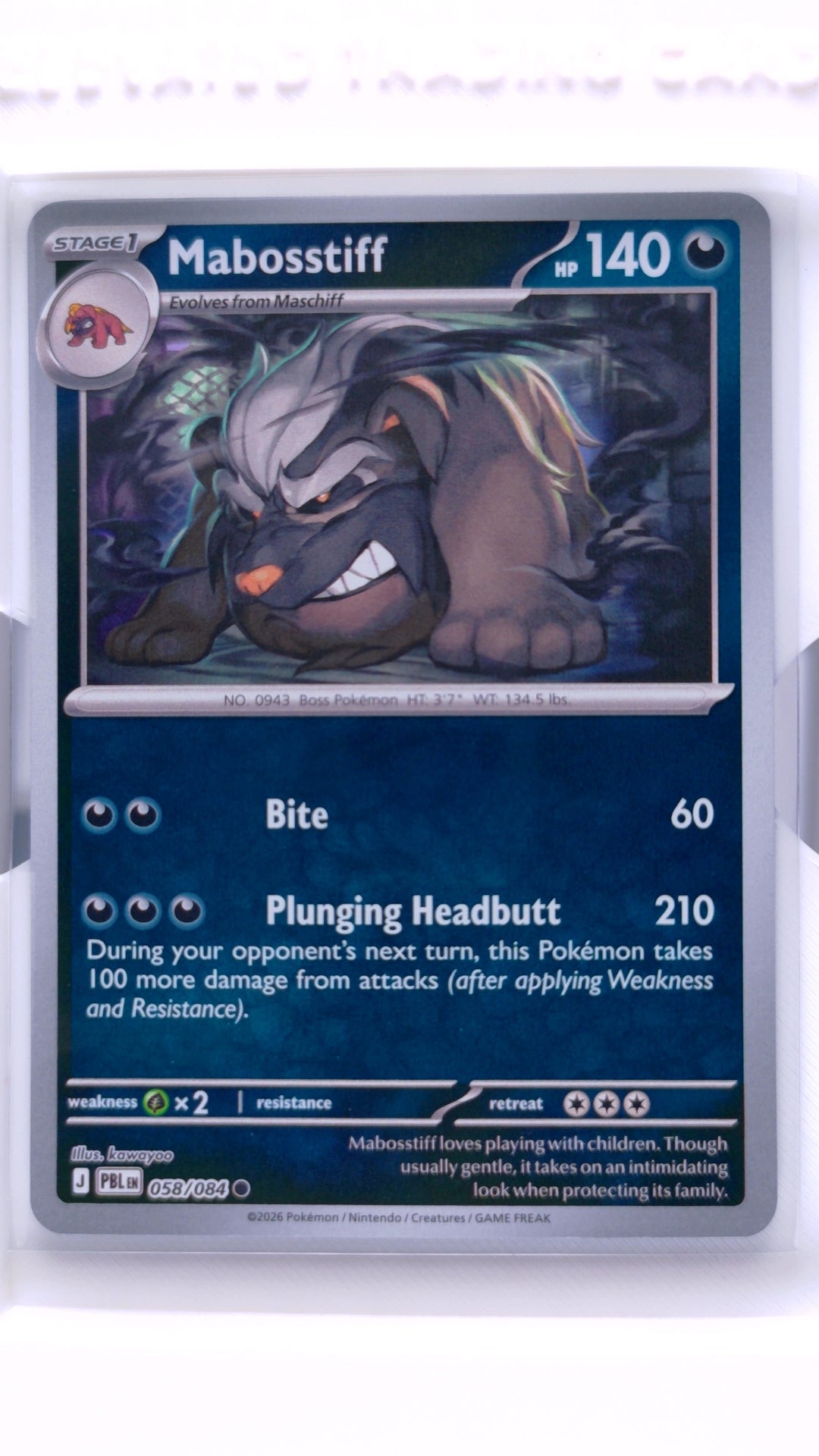#58 Mabosstiff Reverse Holo Common - front