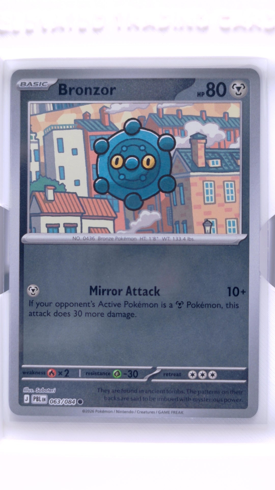 #63 Bronzor Reverse Holo Common - front