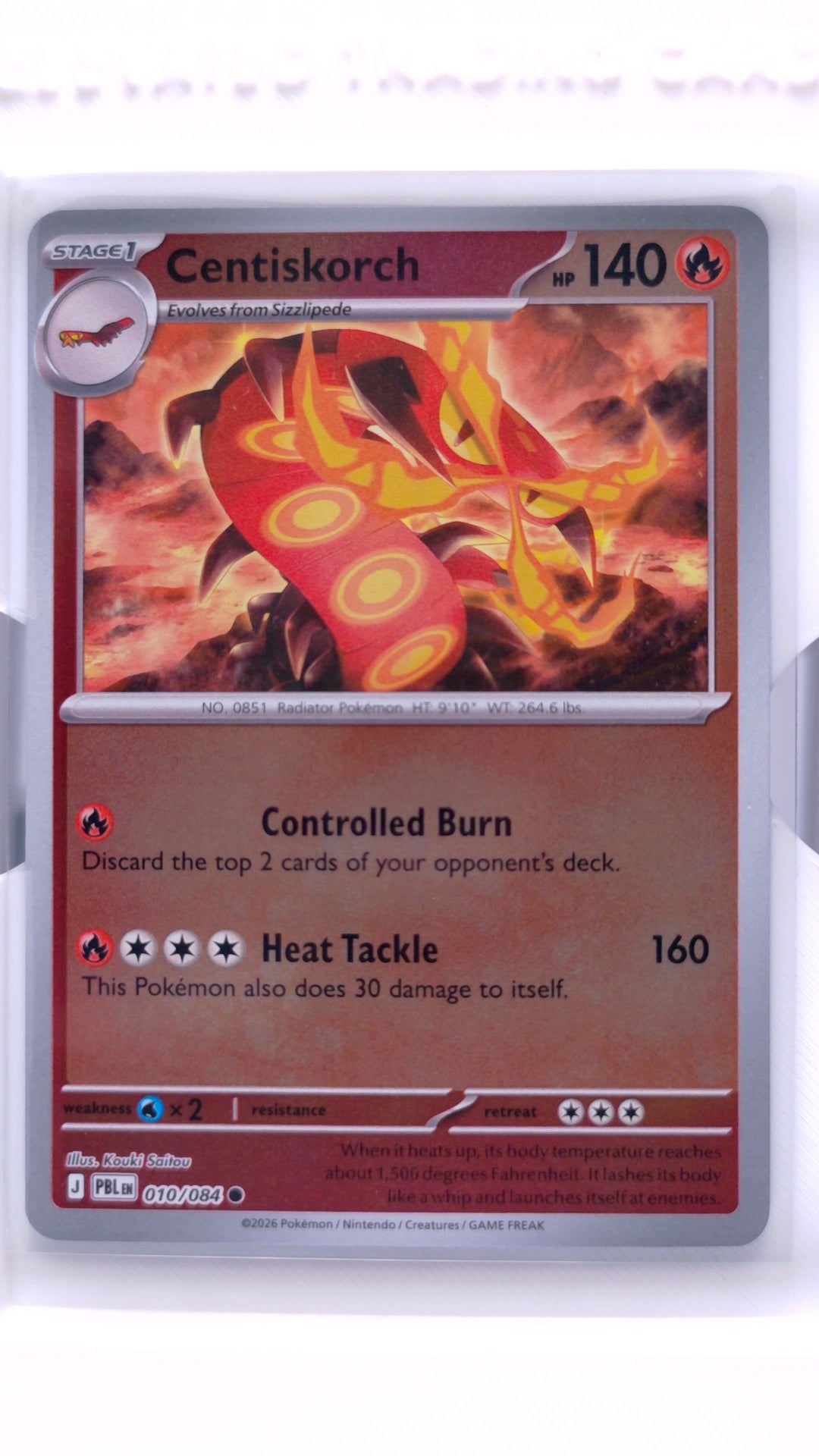 #10 Centiskorch Reverse Holo Common - front