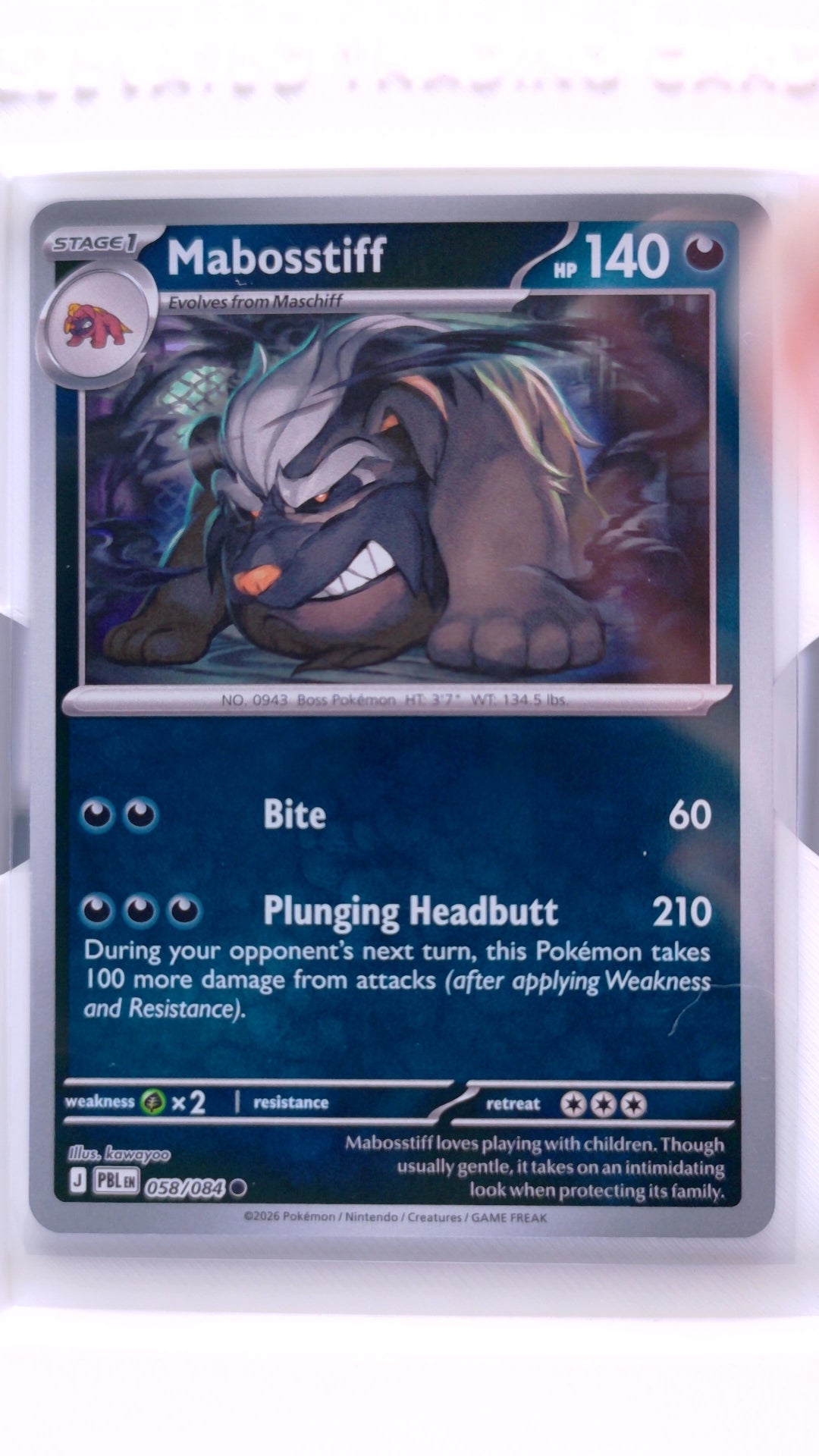 #58 Mabosstiff Reverse Holo Common - front