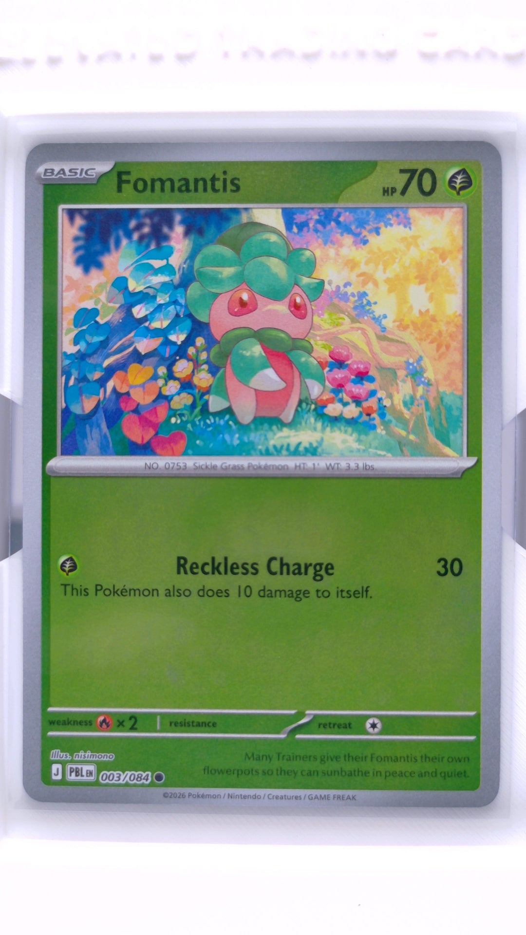 #3 Fomantis Reverse Holo Common - front