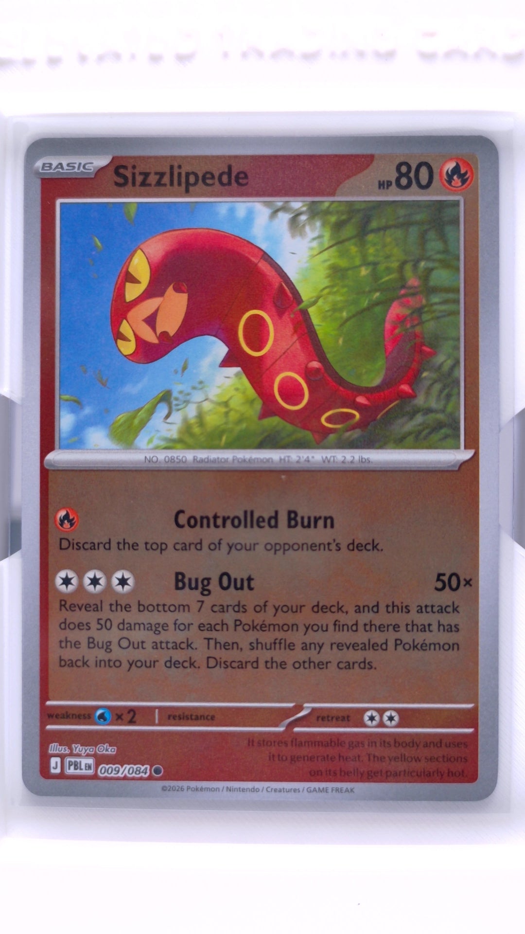 #9 Sizzlipede Reverse Holo Common - front