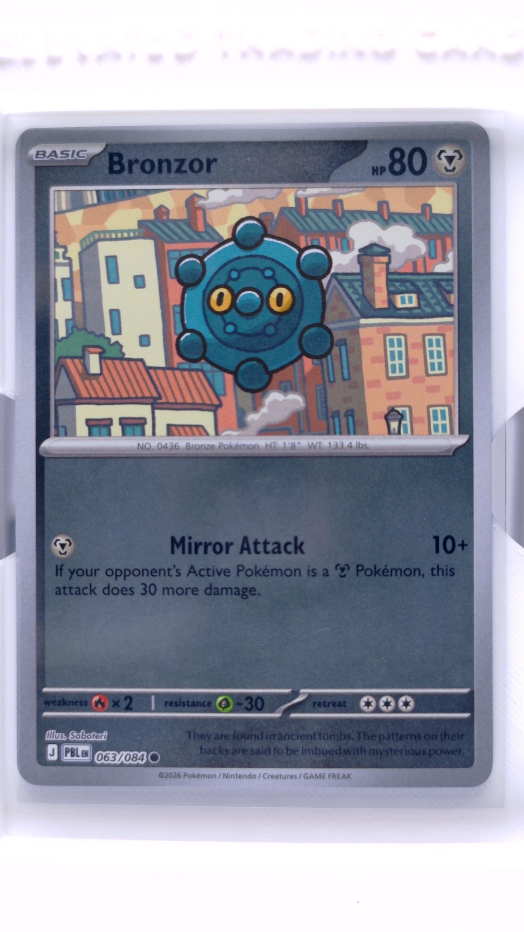 #63 Bronzor Reverse Holo Common - front
