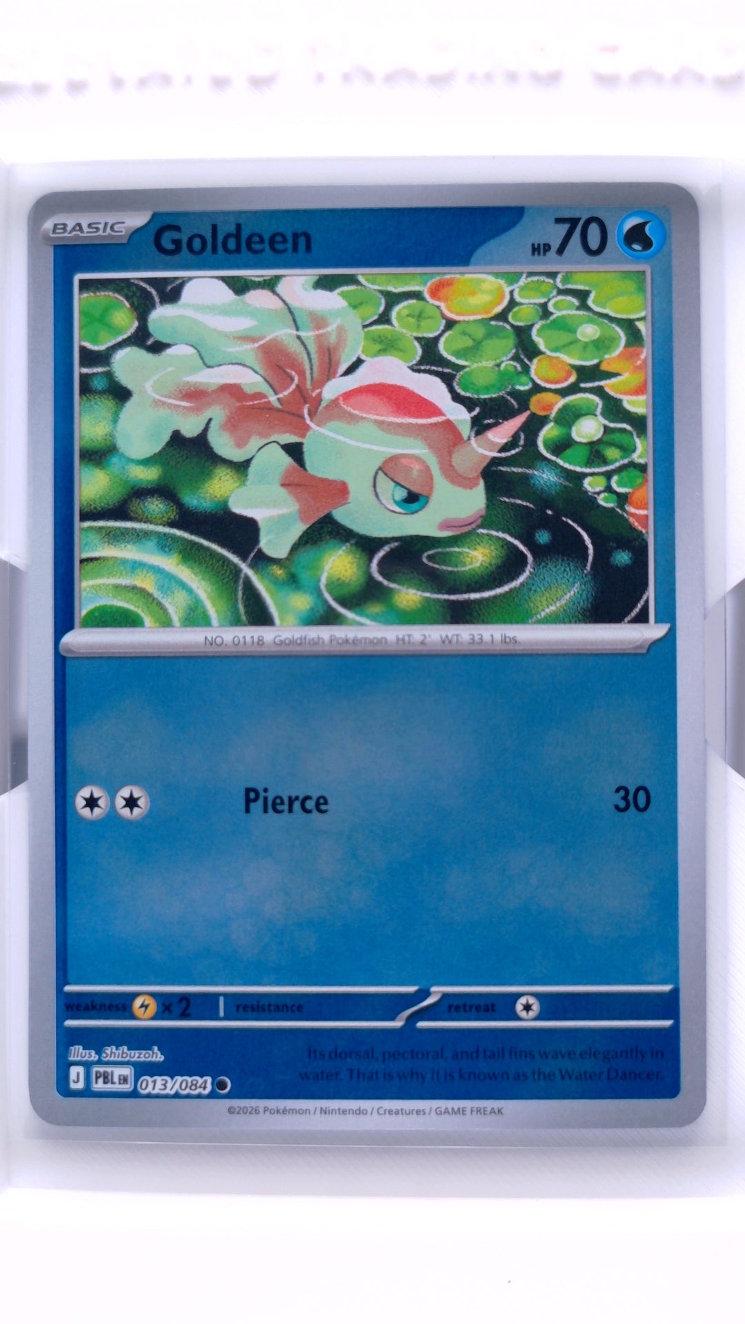 #13 Goldeen Reverse Holo Common - front