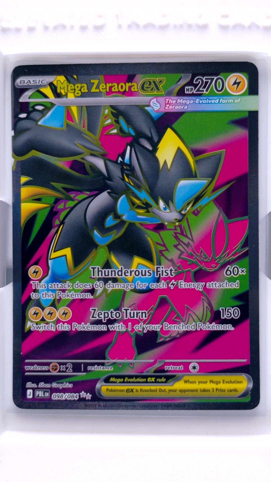 #98 Mega Zeraora ex Ultra Rare - front