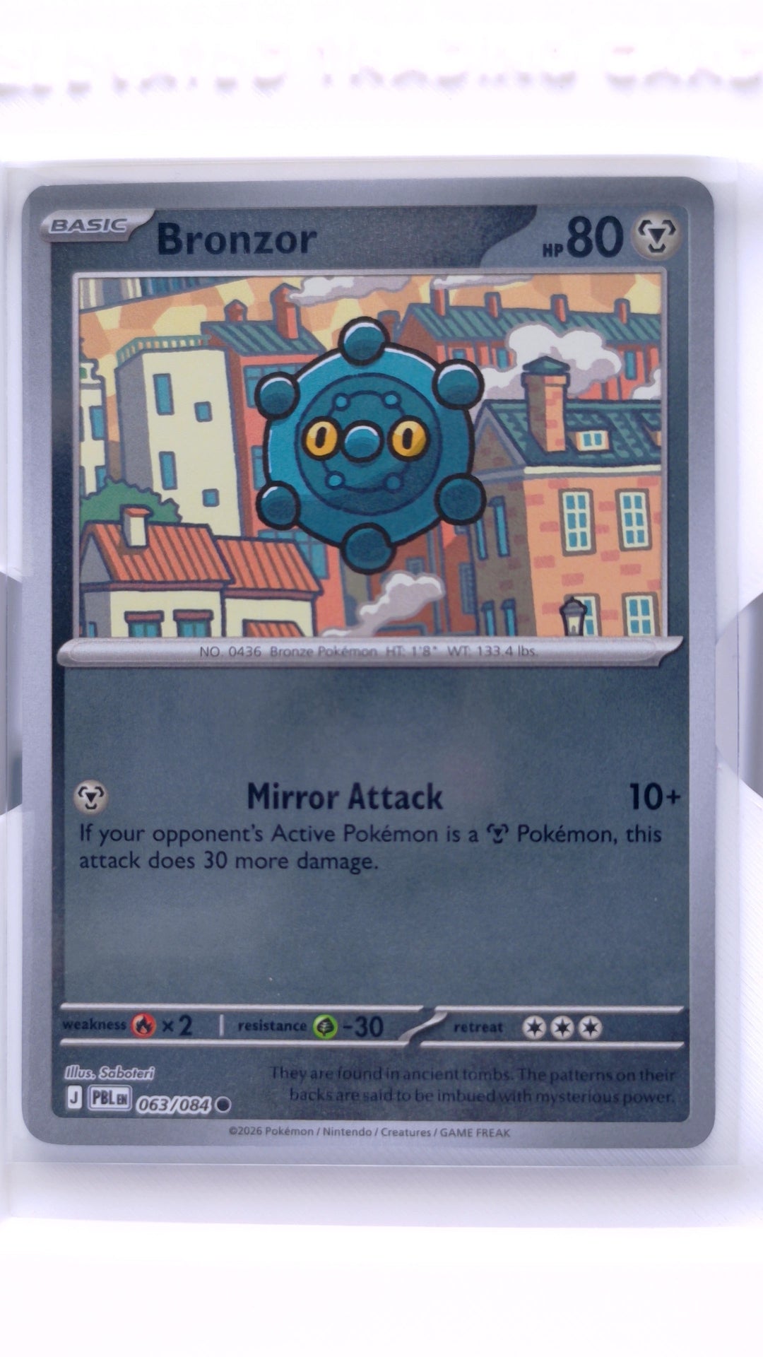 #63 Bronzor Reverse Holo Common - front