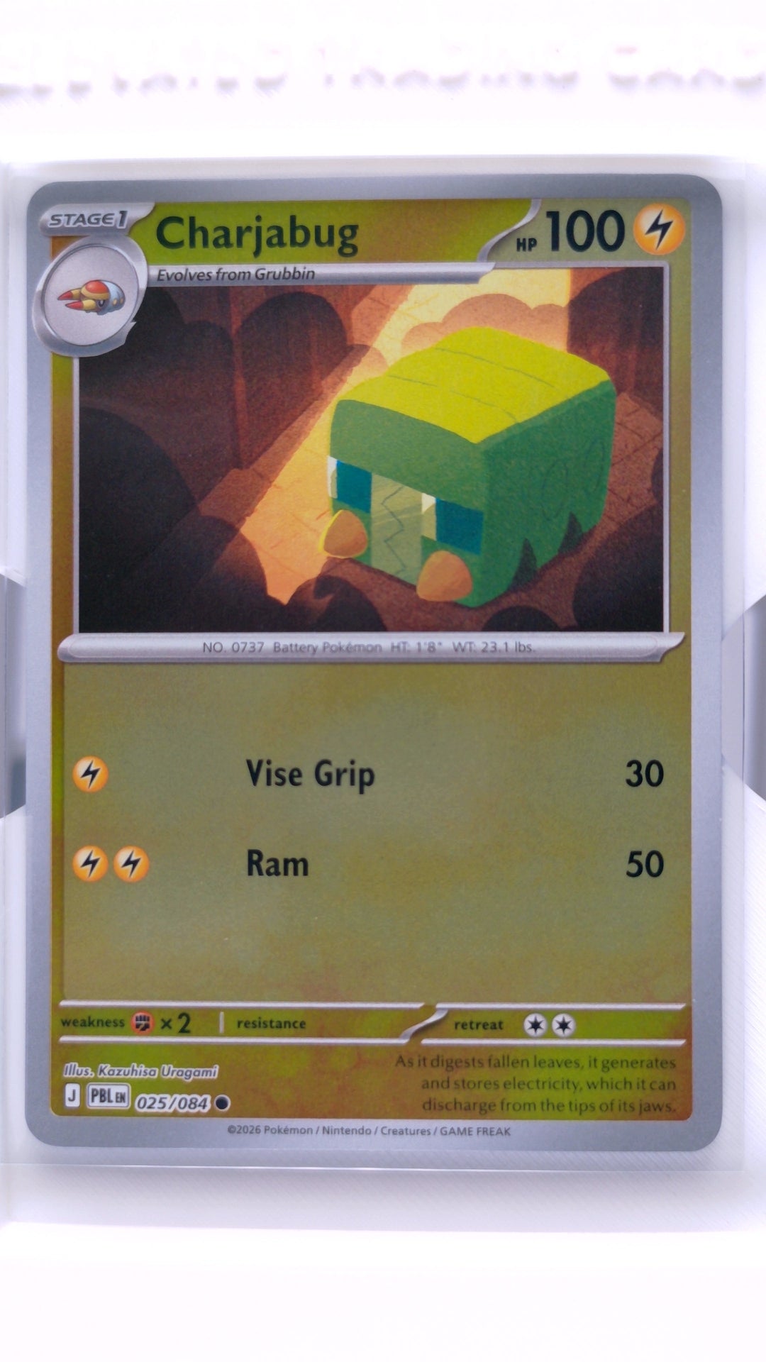 #25 Charjabug Reverse Holo Common - front