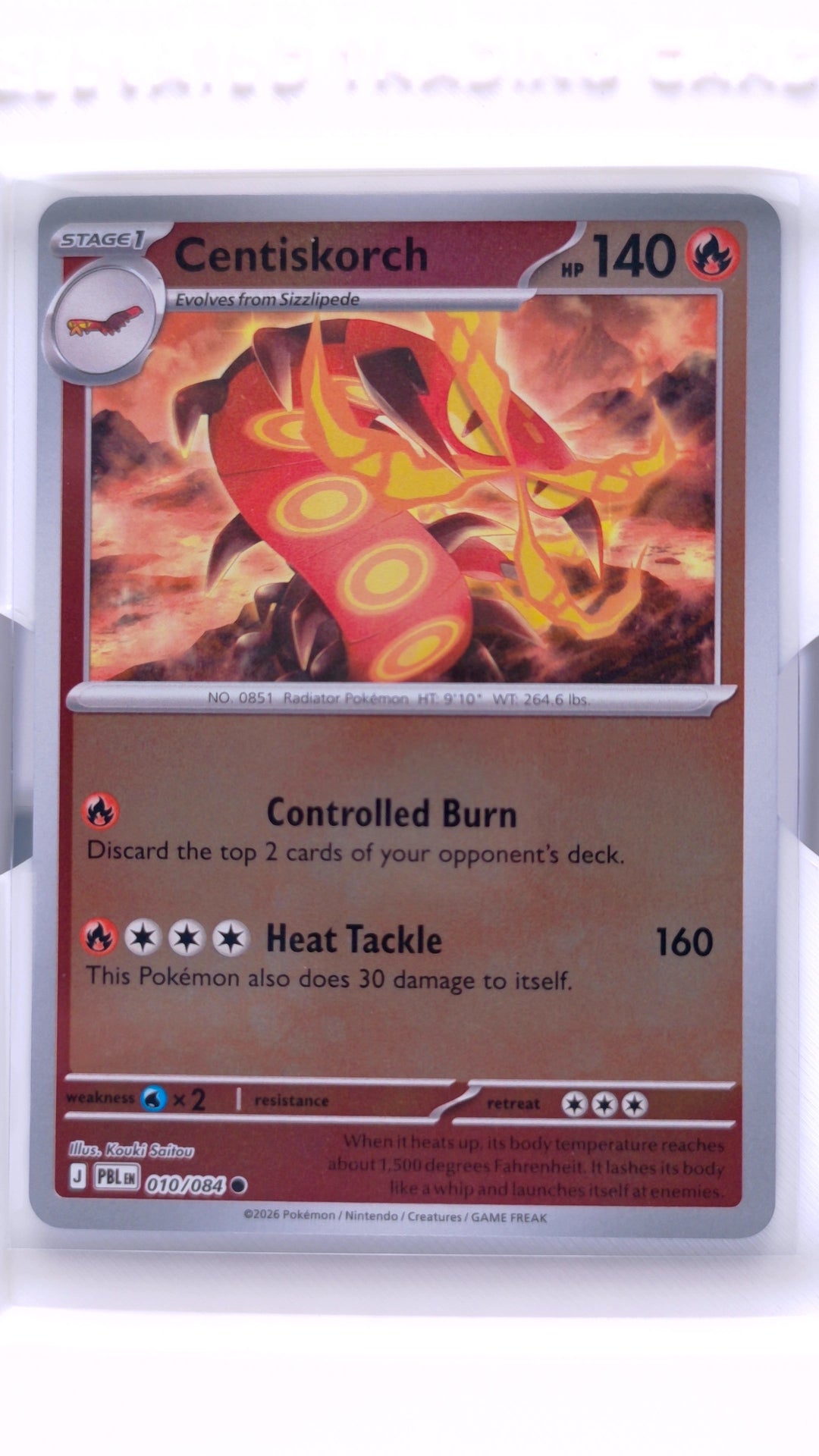 #10 Centiskorch Reverse Holo Common - front