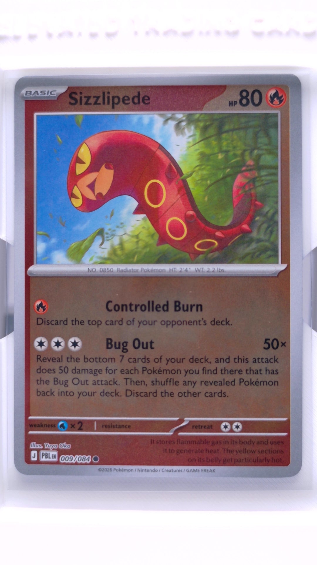 #9 Sizzlipede Reverse Holo Common - front