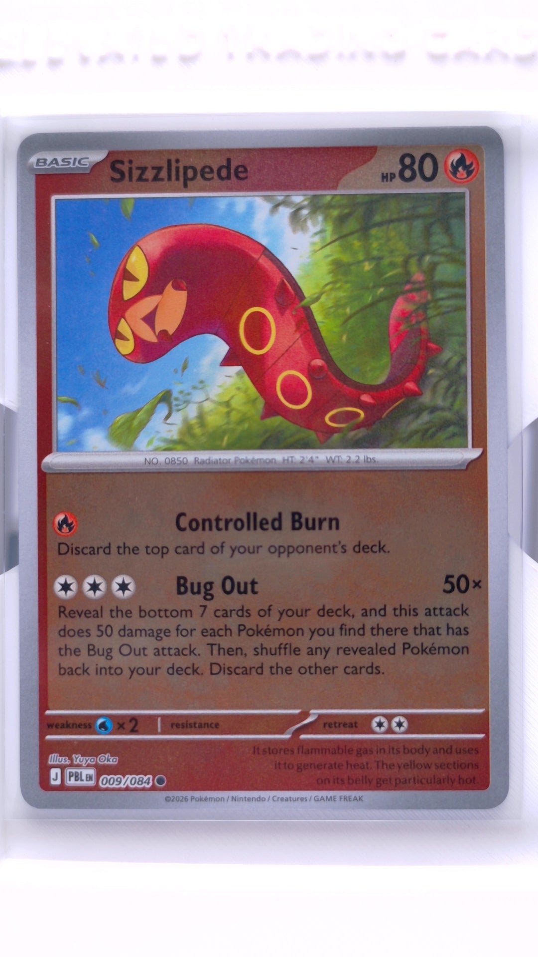#9 Sizzlipede Reverse Holo Common - front