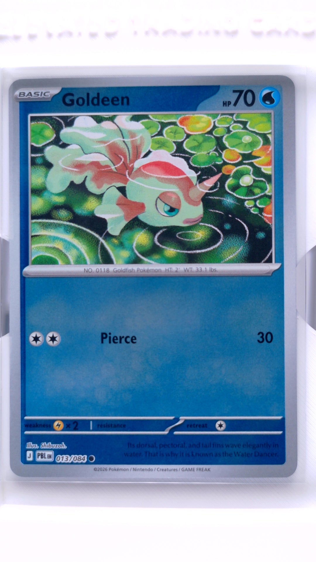 #13 Goldeen Reverse Holo Common - front
