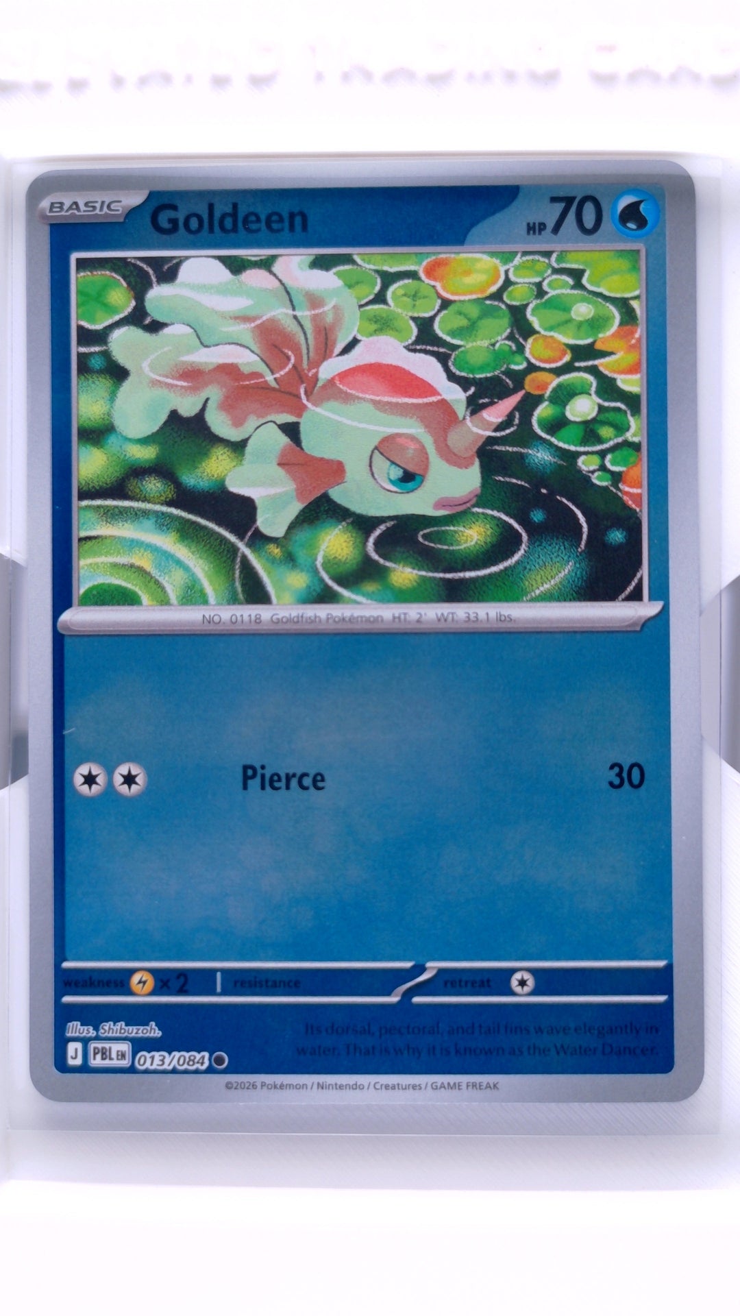 #13 Goldeen Reverse Holo Common - front