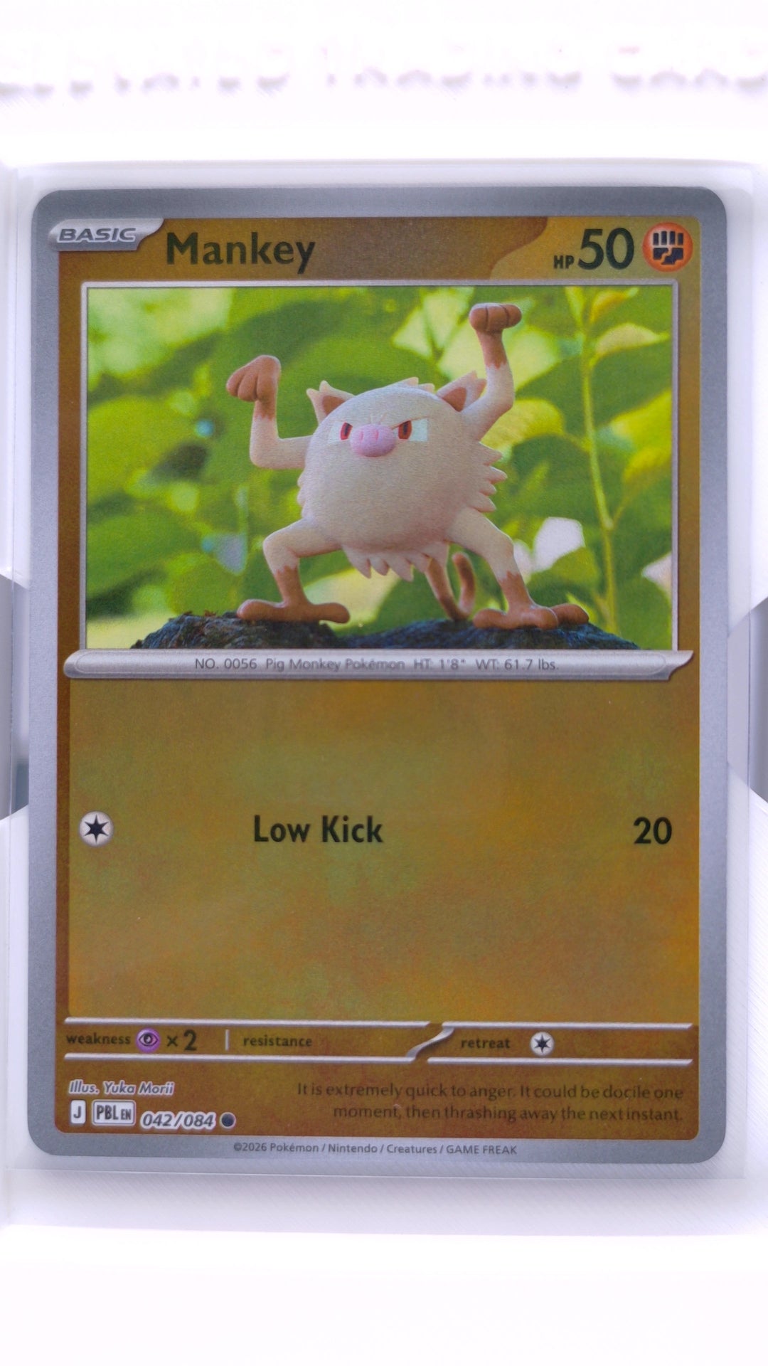 #42 Mankey Reverse Holo Common - front