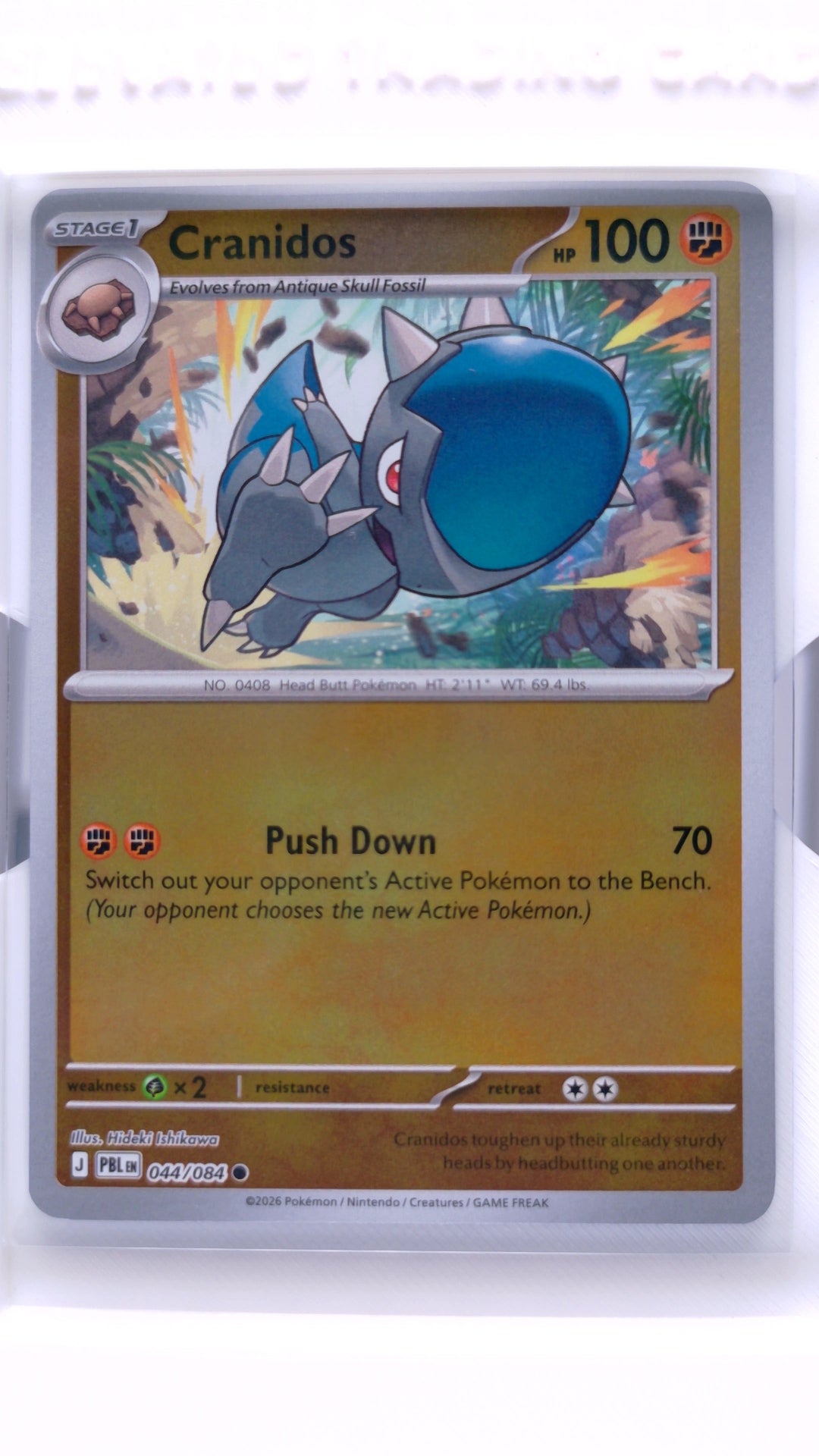 #44 Cranidos Reverse Holo Common - front