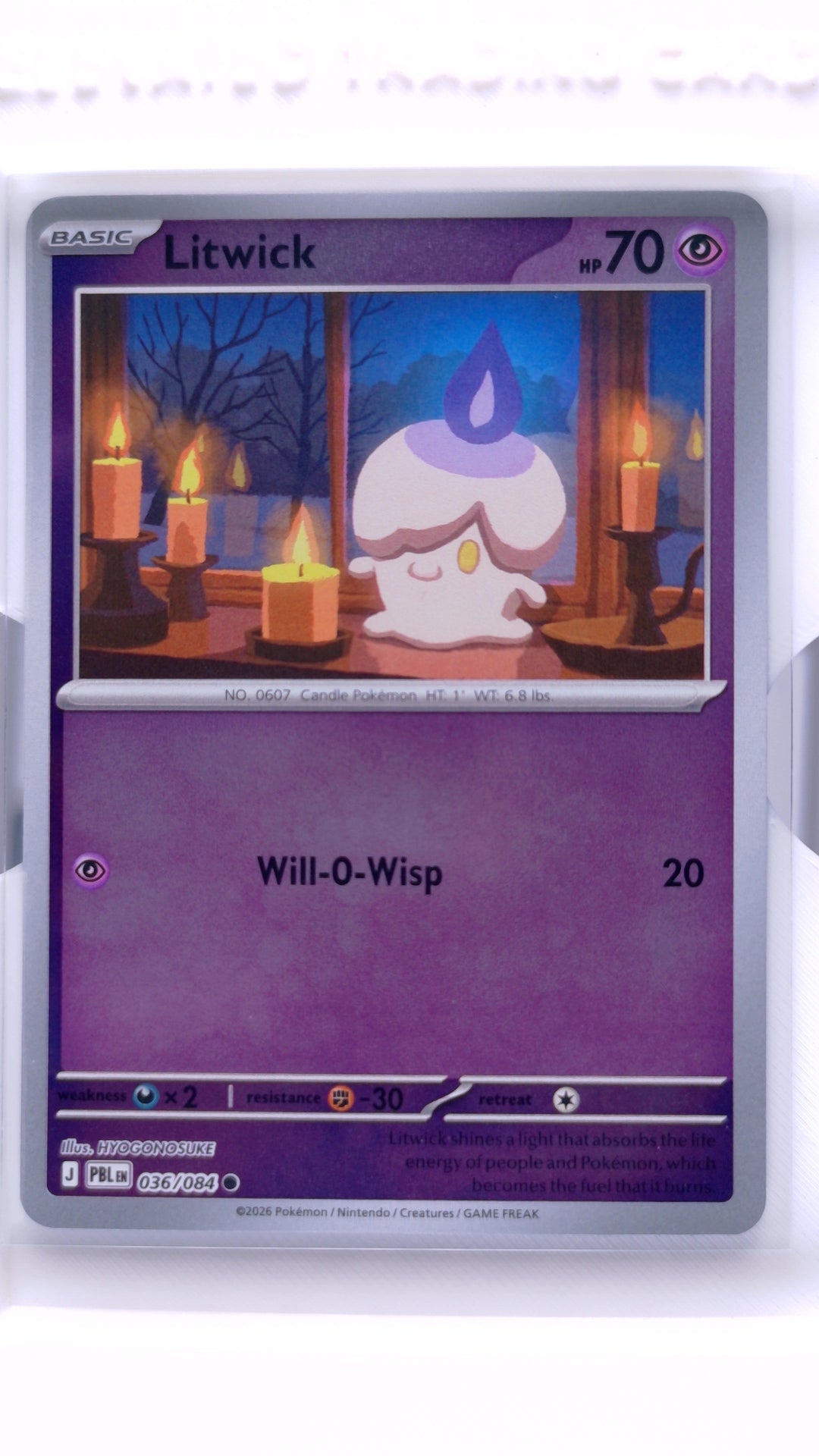 #36 Litwick Reverse Holo Common - front