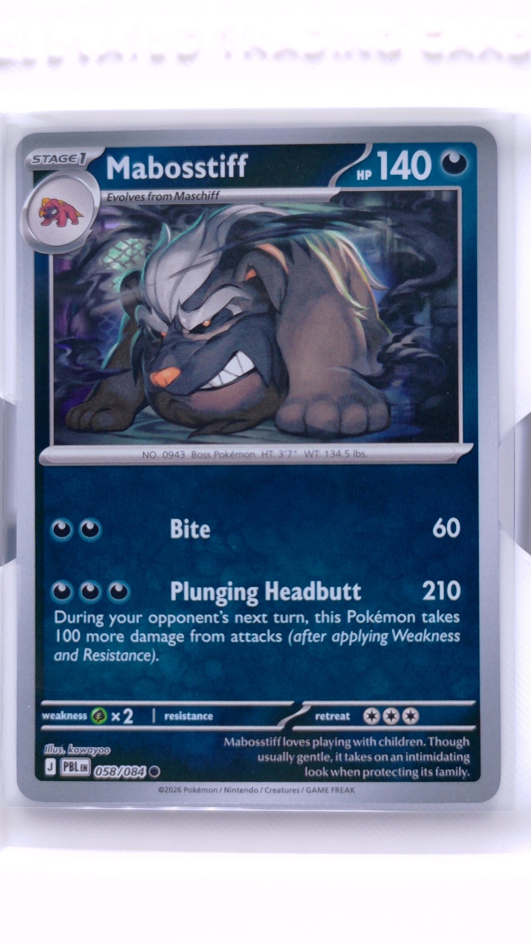 #58 Mabosstiff Reverse Holo Common - front