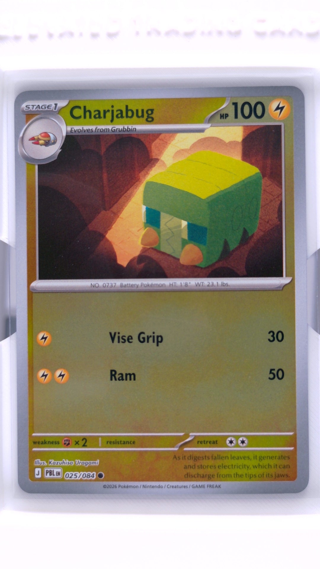 #25 Charjabug Reverse Holo Common - front