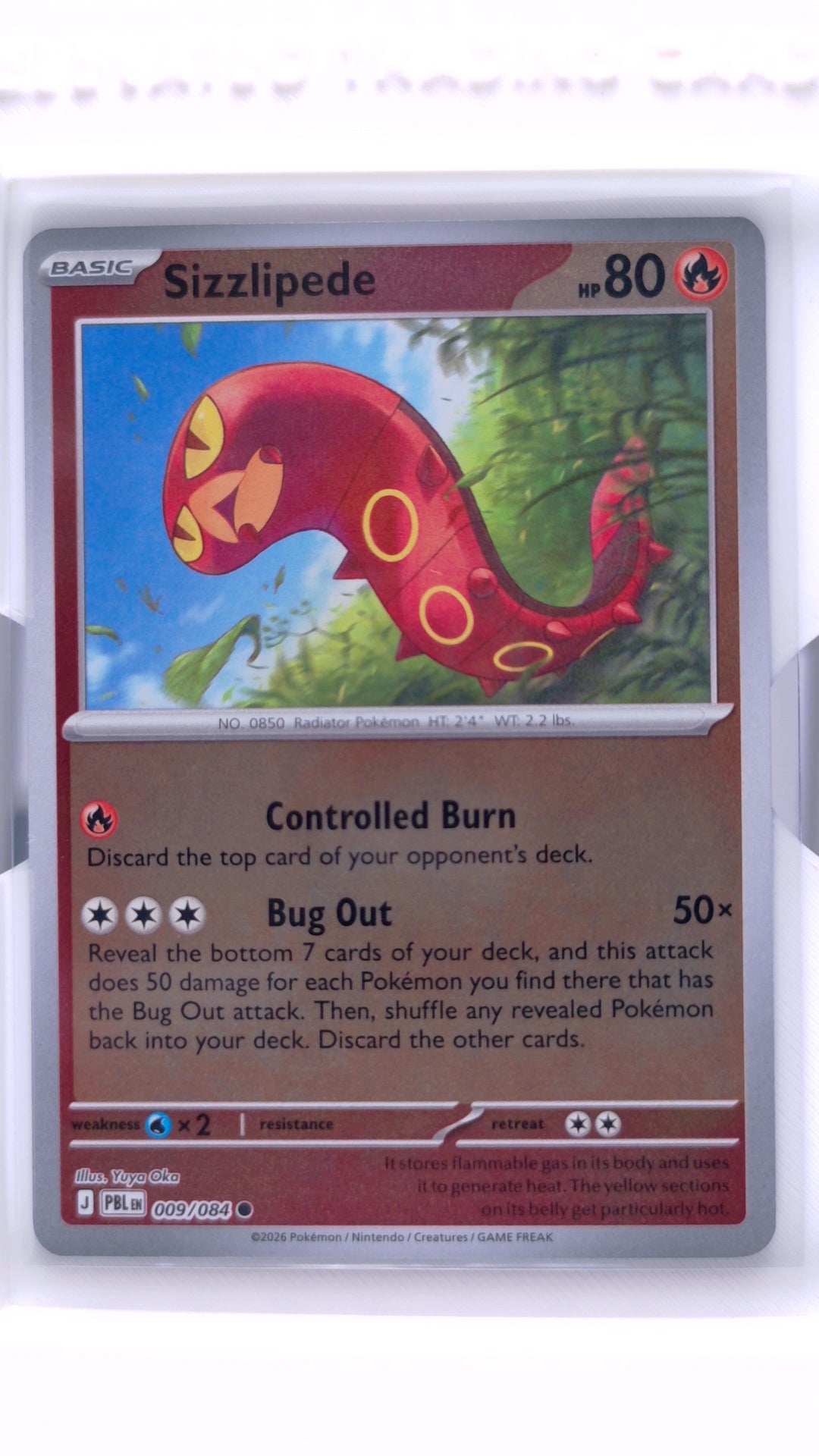 #9 Sizzlipede Reverse Holo Common - front