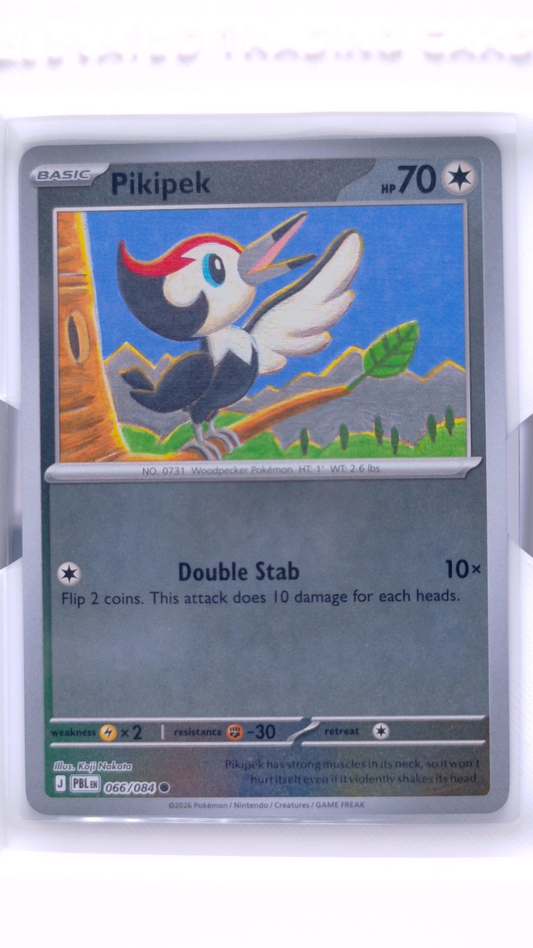 #66 Pikipek Reverse Holo Common - front
