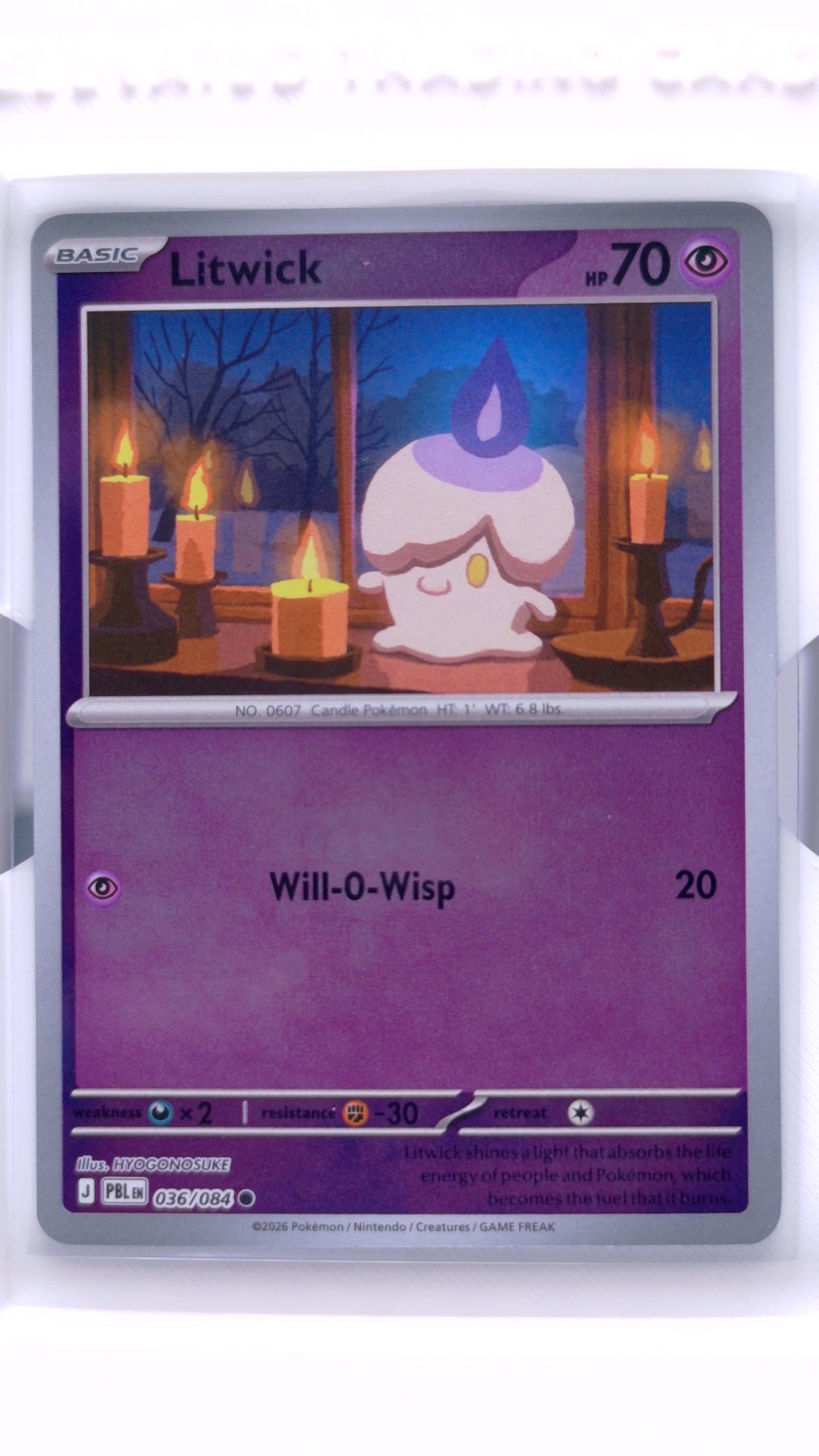 #36 Litwick Reverse Holo Common - front