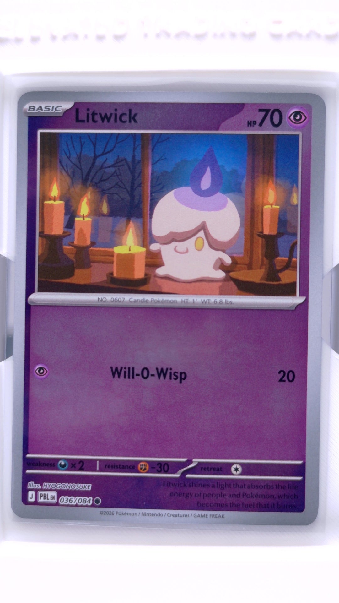 #36 Litwick Reverse Holo Common - front