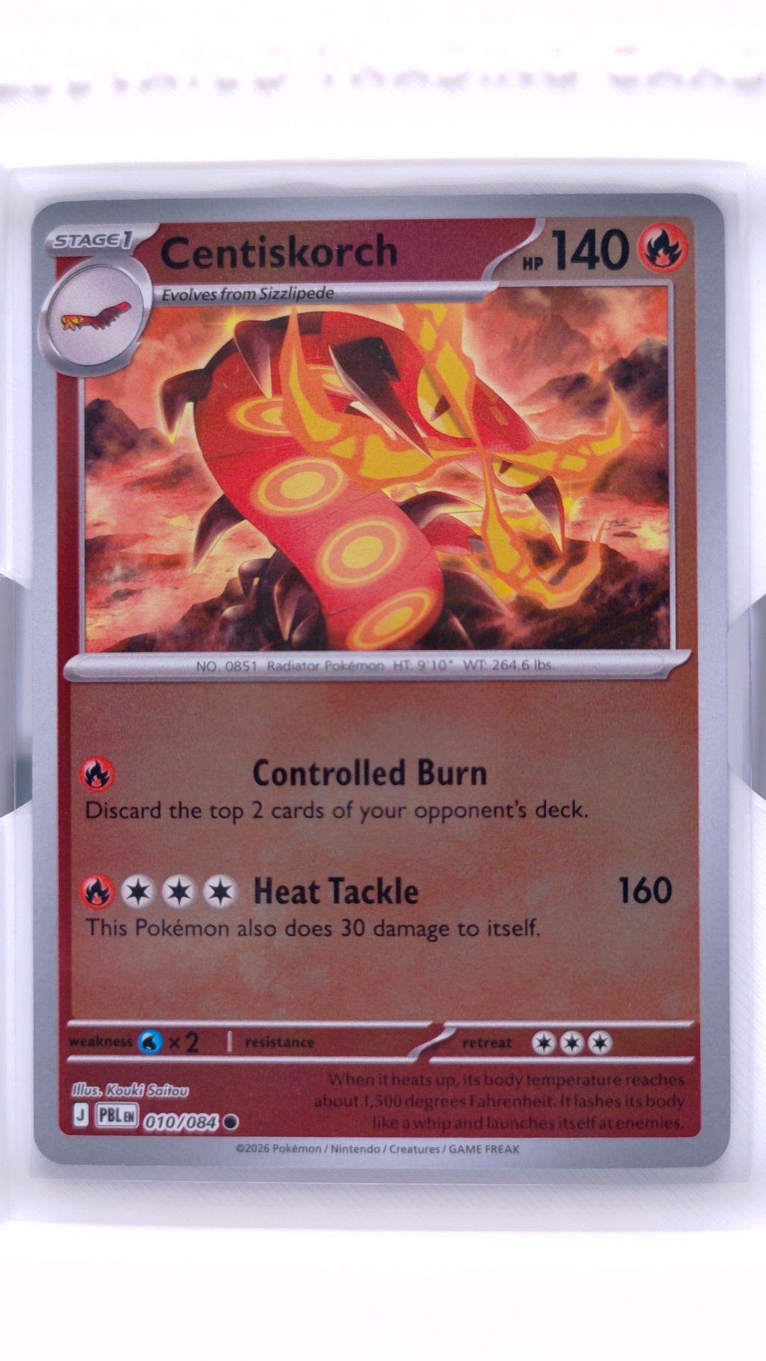 #10 Centiskorch Reverse Holo Common - front