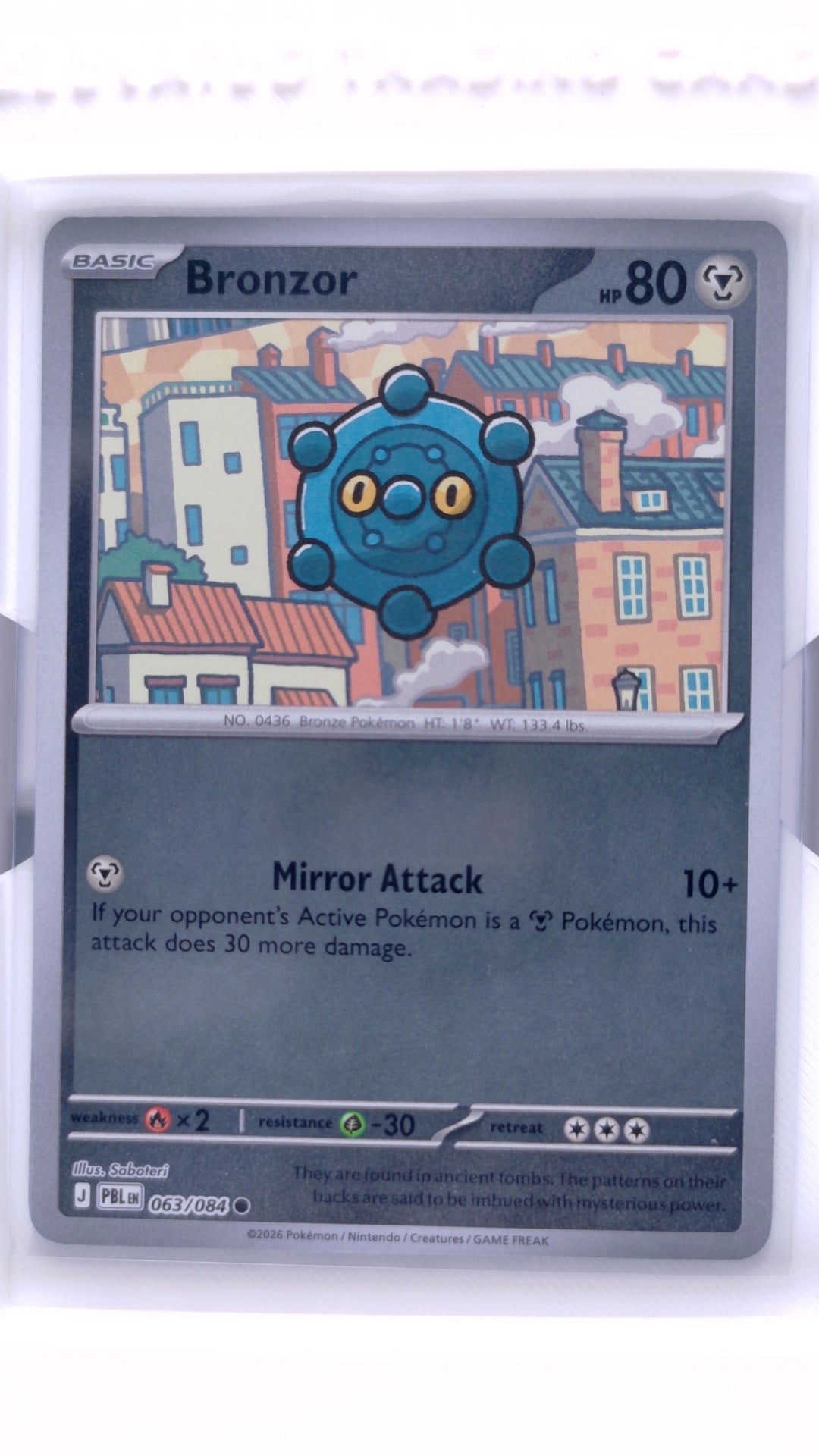 #63 Bronzor Reverse Holo Common - front