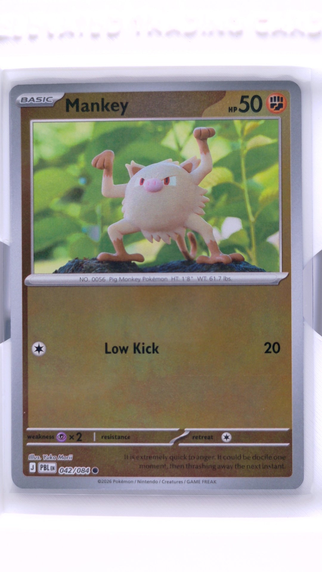 #42 Mankey Reverse Holo Common - front