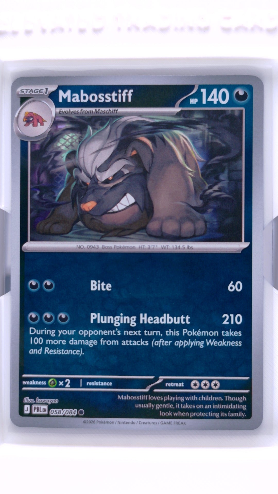 #58 Mabosstiff Reverse Holo Common - front
