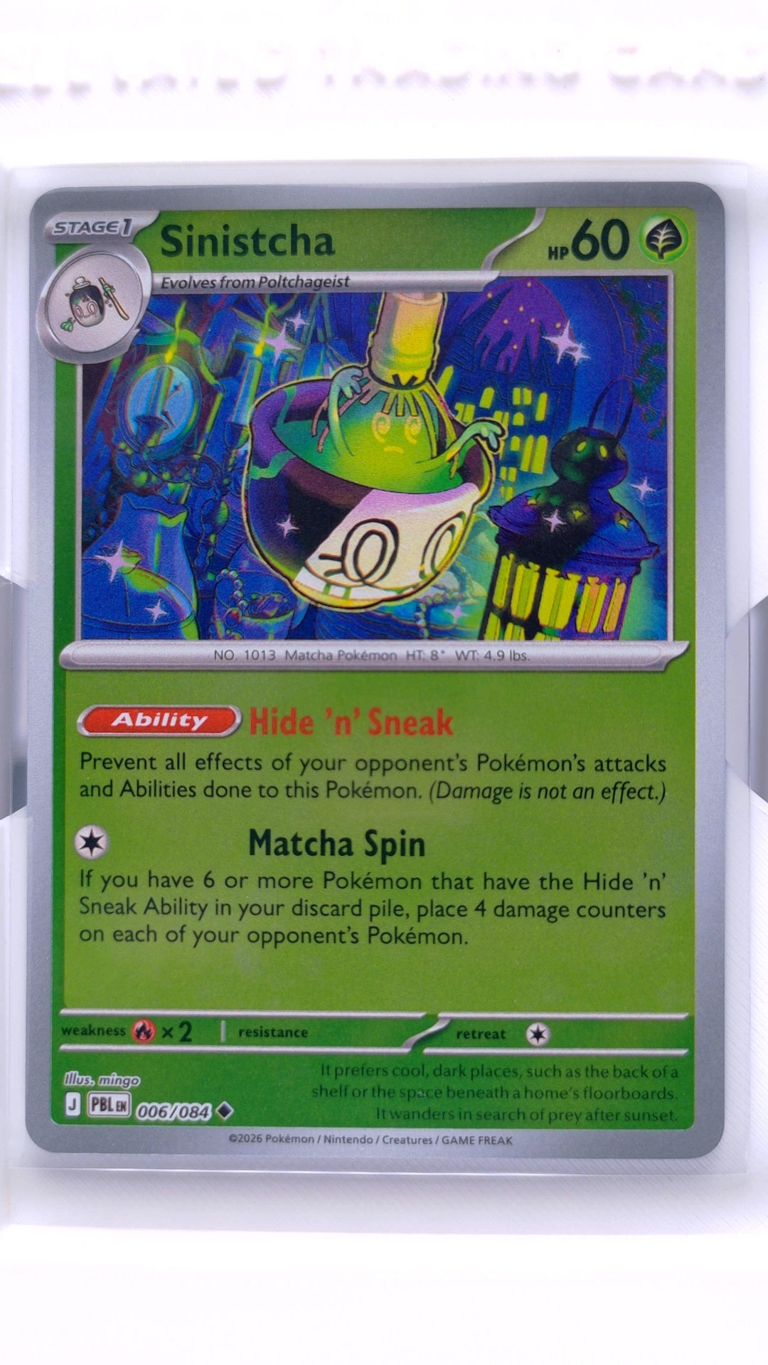 #6 Sinistcha Reverse Holo Uncommon - front