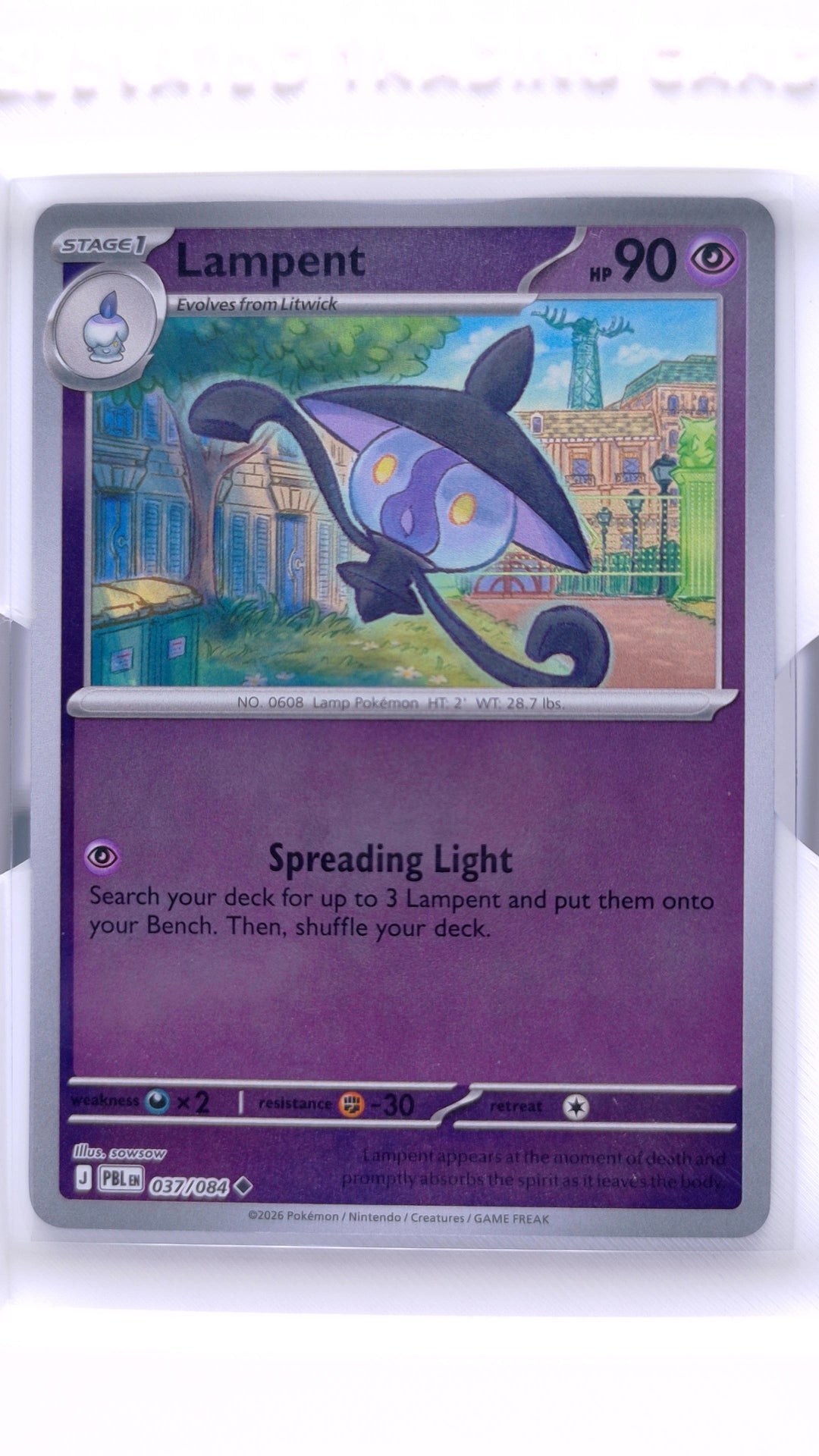 #37 Lampent Reverse Holo Uncommon - front