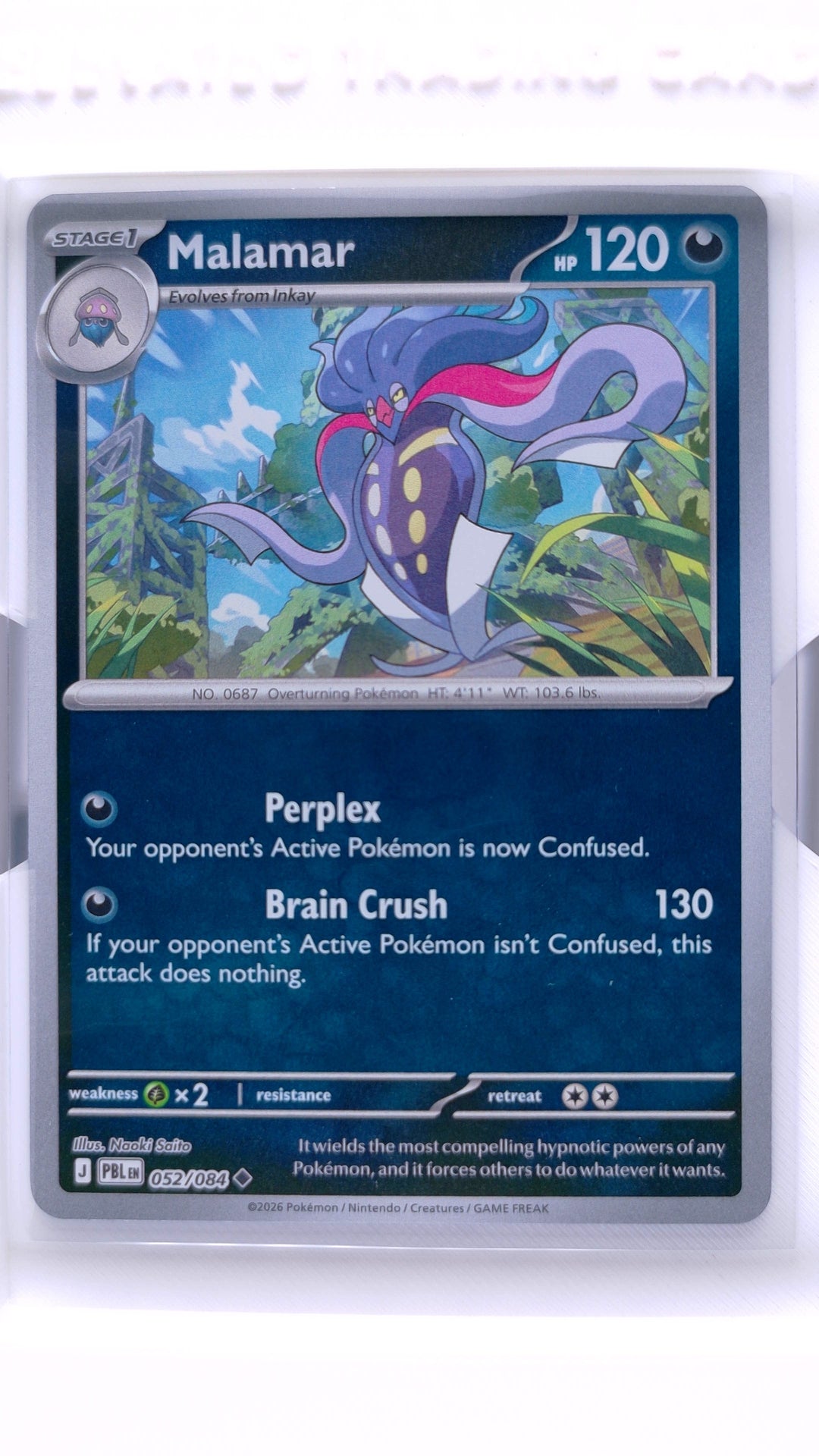 #52 Malamar Reverse Holo Uncommon - front